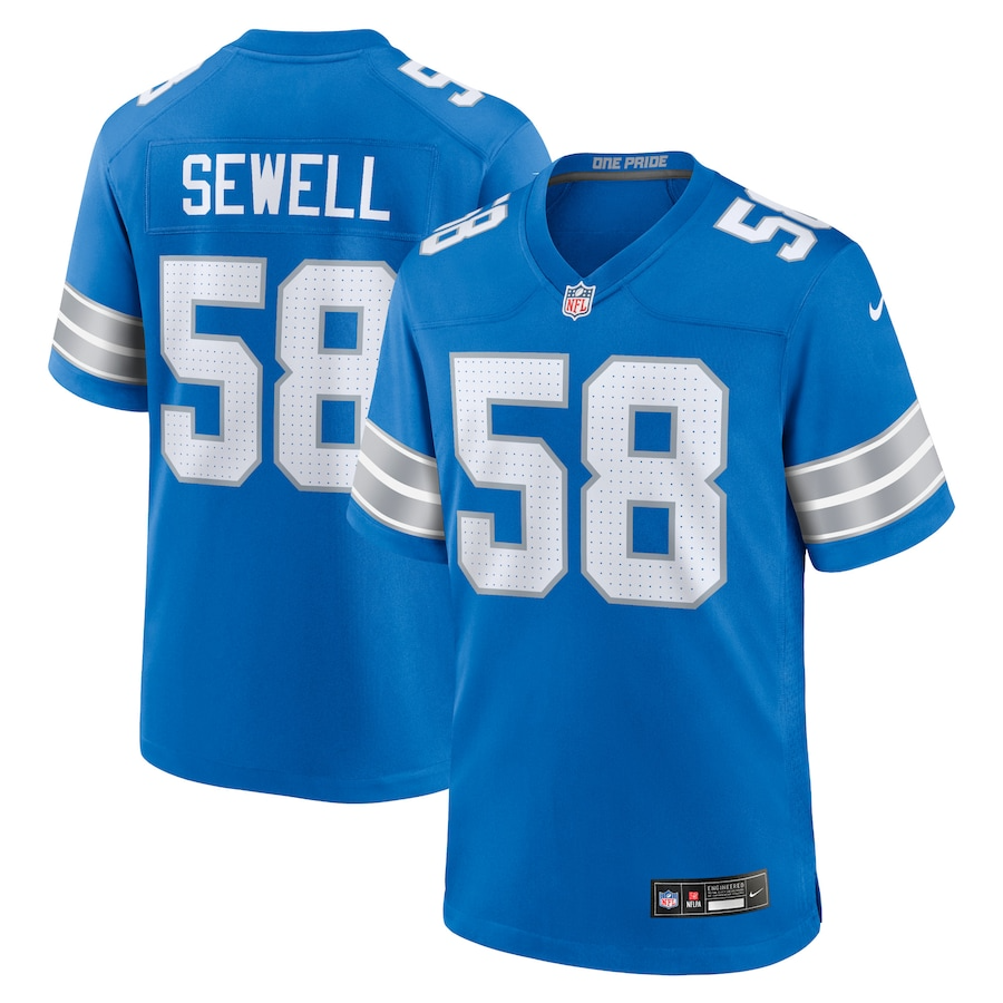 Penei Sewell Detroit Lions Nike Game Jersey - Blue PT58136