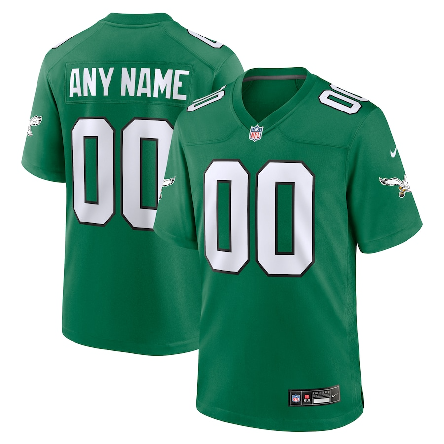 Philadelphia Eagles Nike Alternate Custom Game Jersey - Kelly Green PT58137