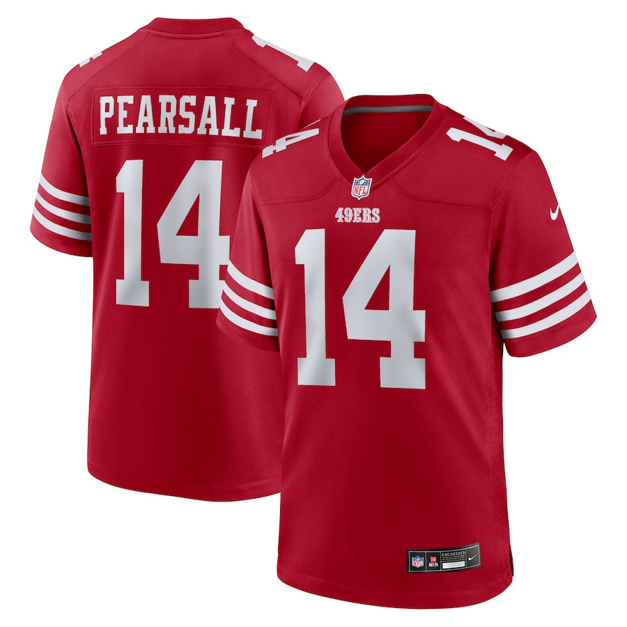 Ricky Pearsall San Francisco 49ers Nike 2024 NFL Draft First Round Pick Player Game Jersey - Scarlet PT58139