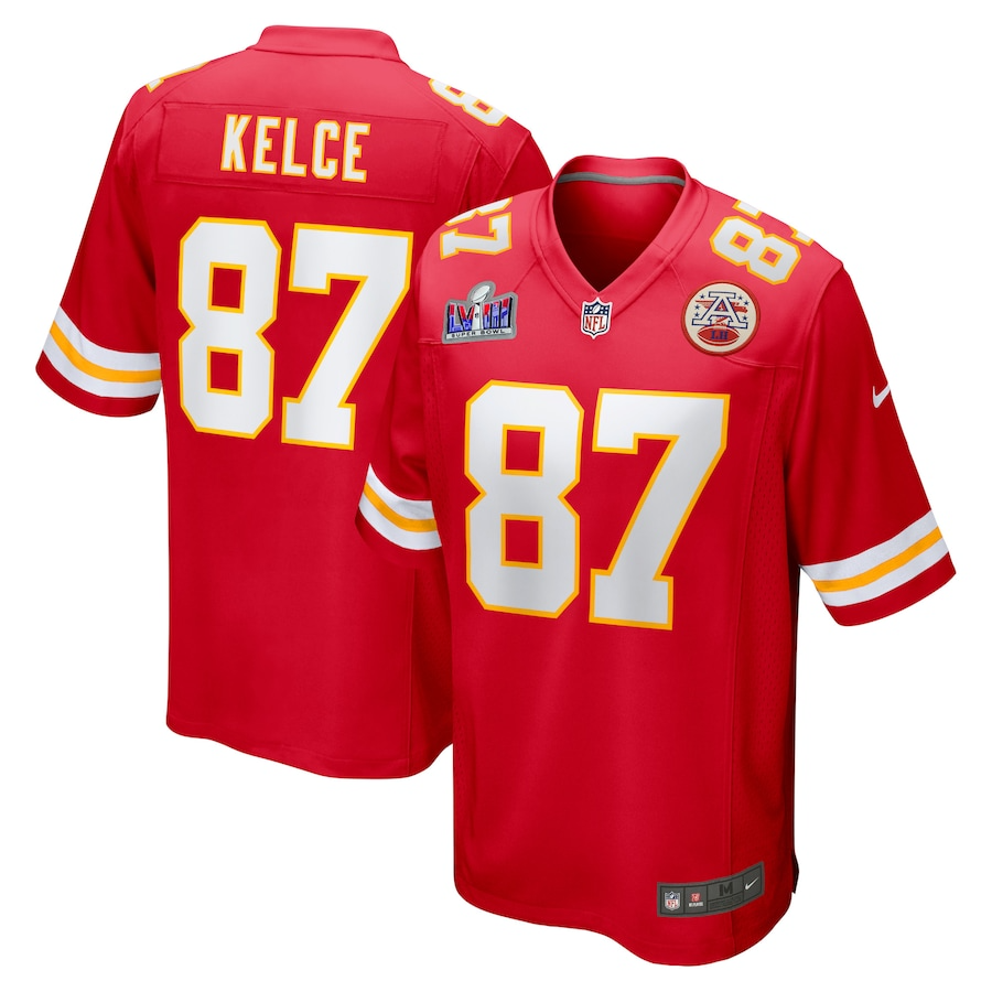 Travis Kelce Kansas City Chiefs Nike Super Bowl LVIII Game Jersey - Red PT58148