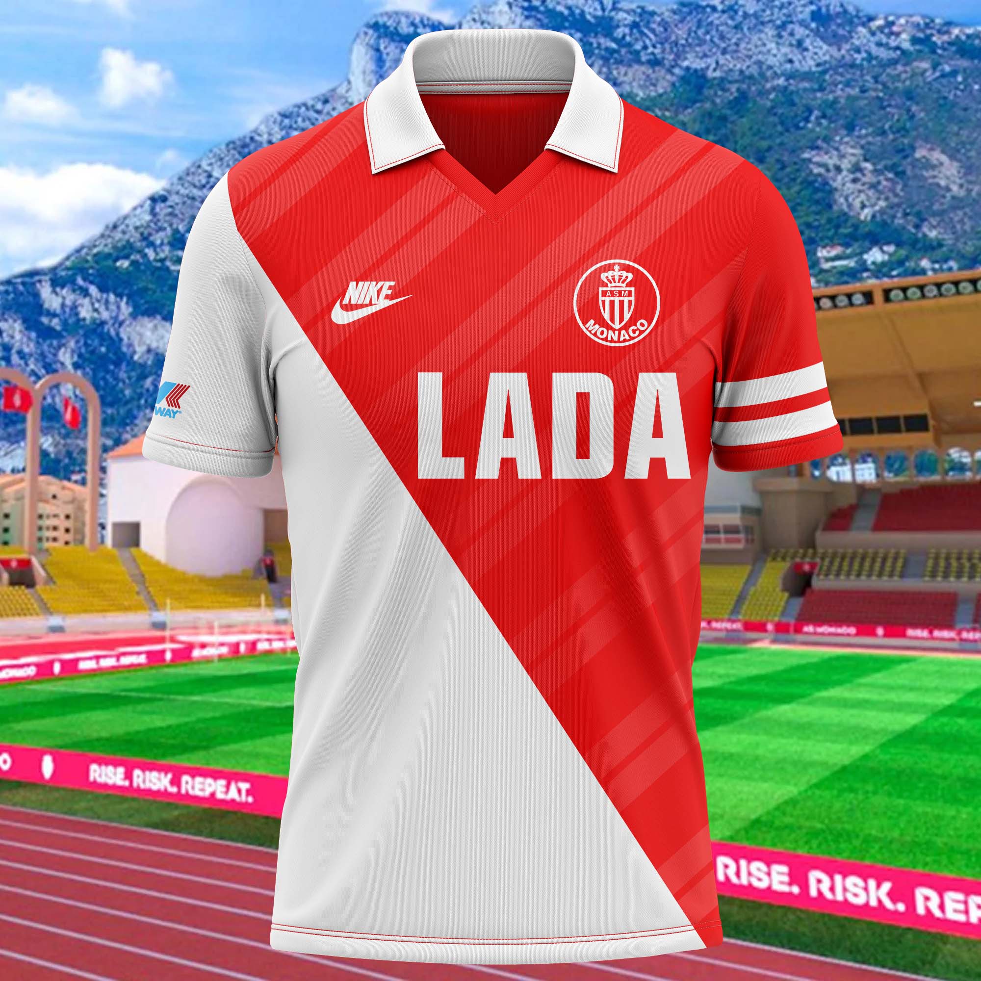 AS Monaco 1989-90 Home Kit Retro Shirt PT58153