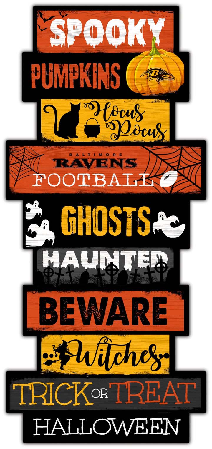 Baltimore Ravens Halloween Celebration Stack Decal PT58173