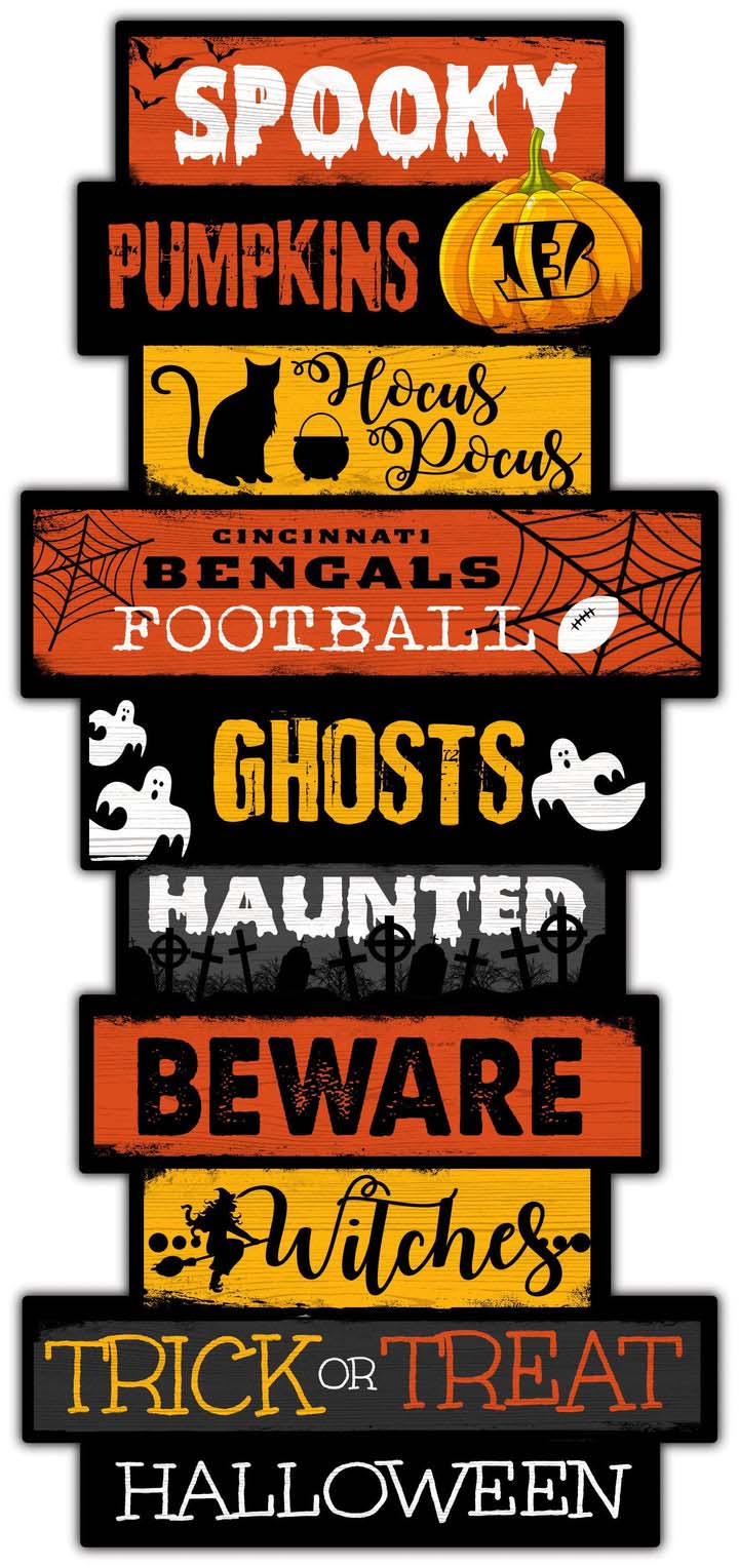 Cincinnati Bengals Halloween Celebration Stack Decal PT58177