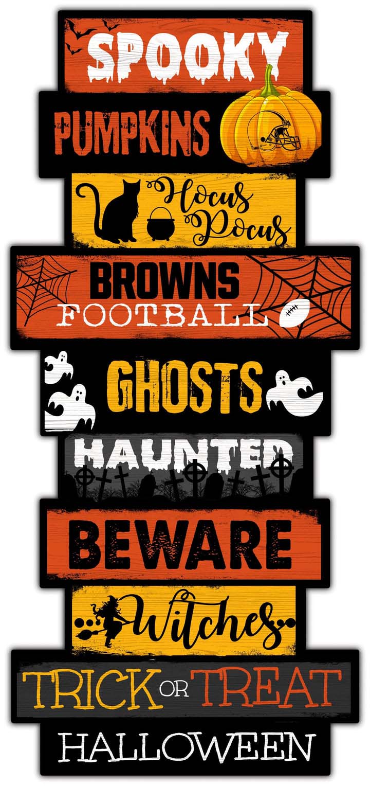 Cleveland Browns Halloween Celebration Stack Decal PT58178