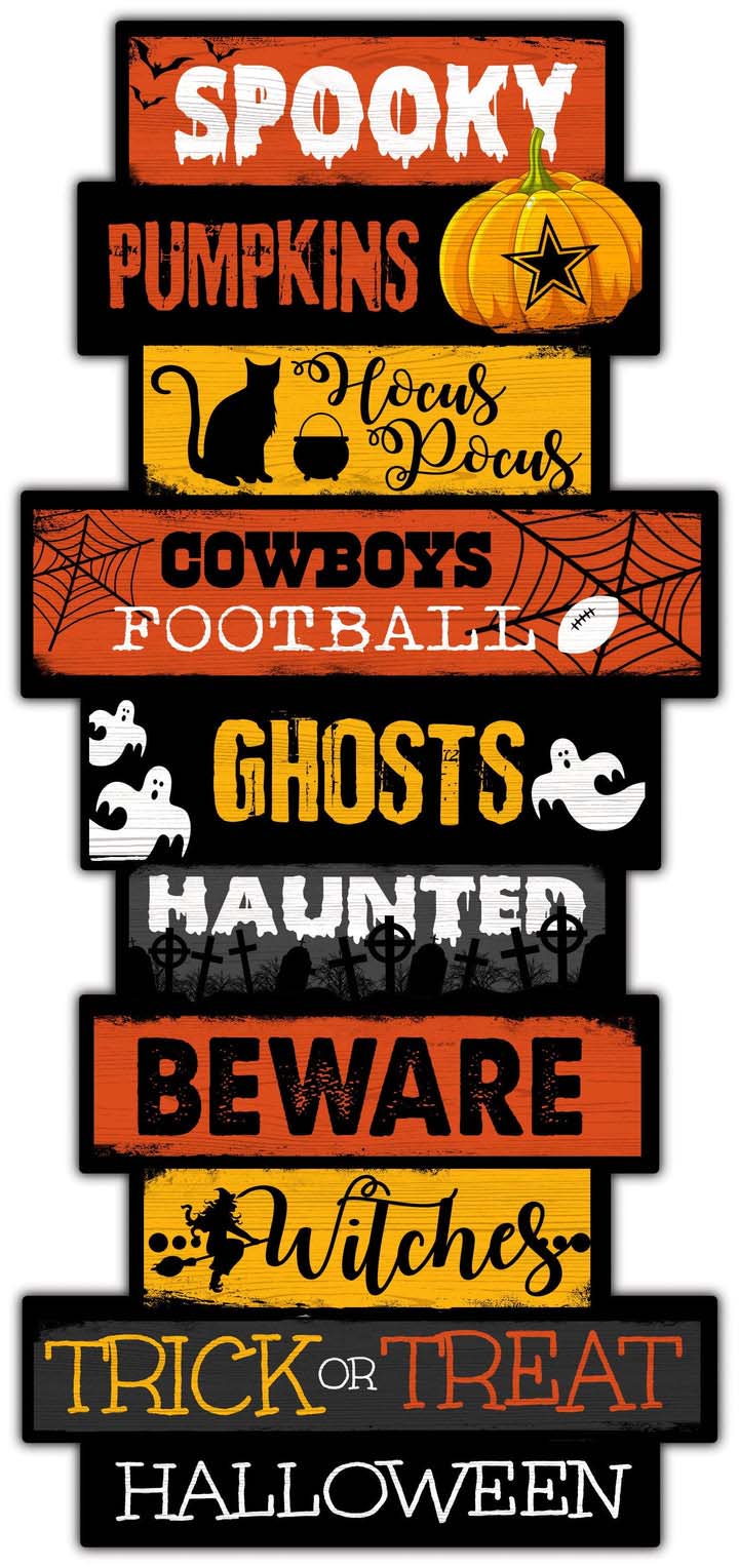 Dallas Cowboys Halloween Celebration Stack Decal PT58179