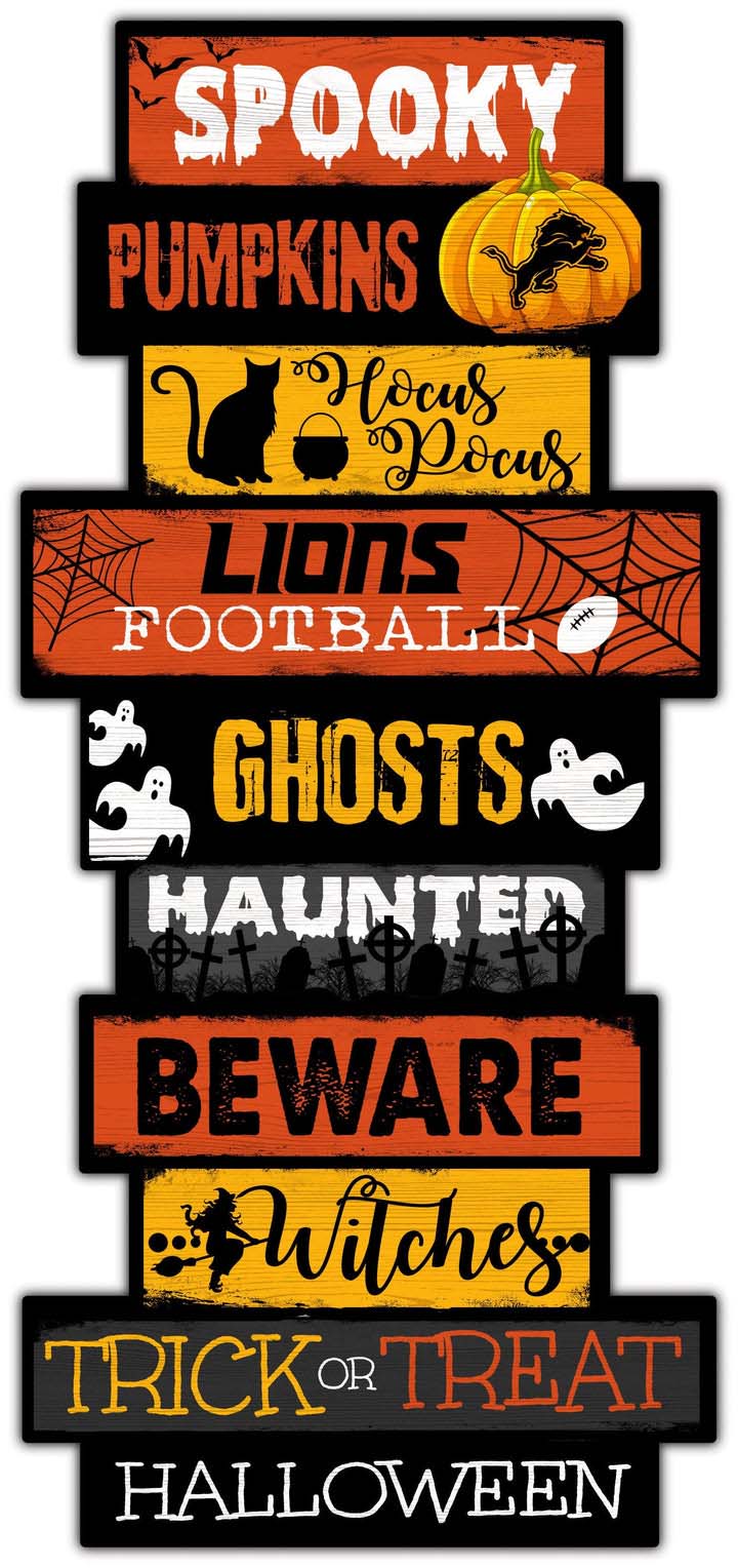 Detroit Lions Halloween Celebration Stack Decal PT58181