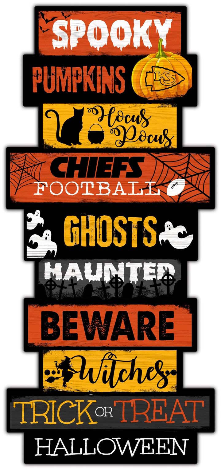 Kansas City Chiefs Halloween Celebration Stack Decal PT58186