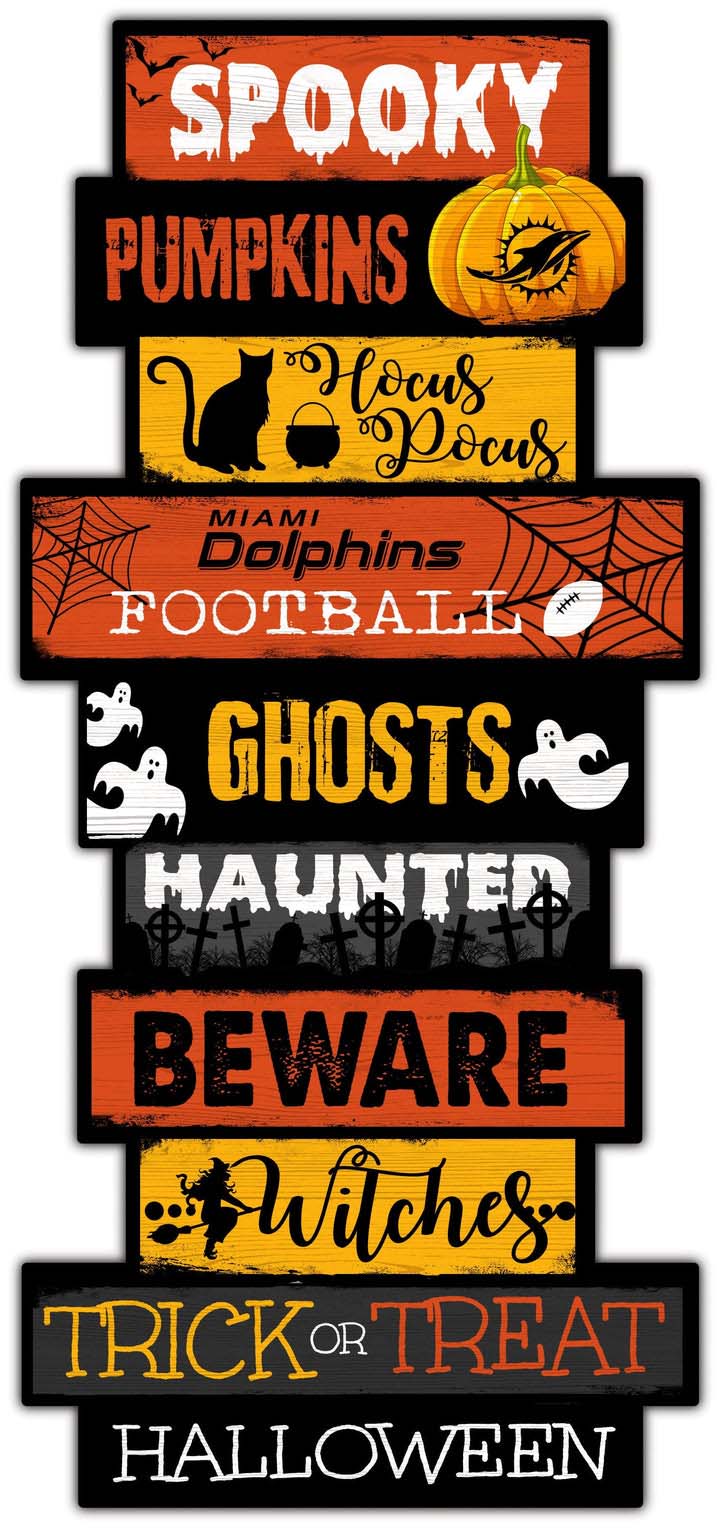 Miami Dolphins Halloween Celebration Stack Decal PT58190