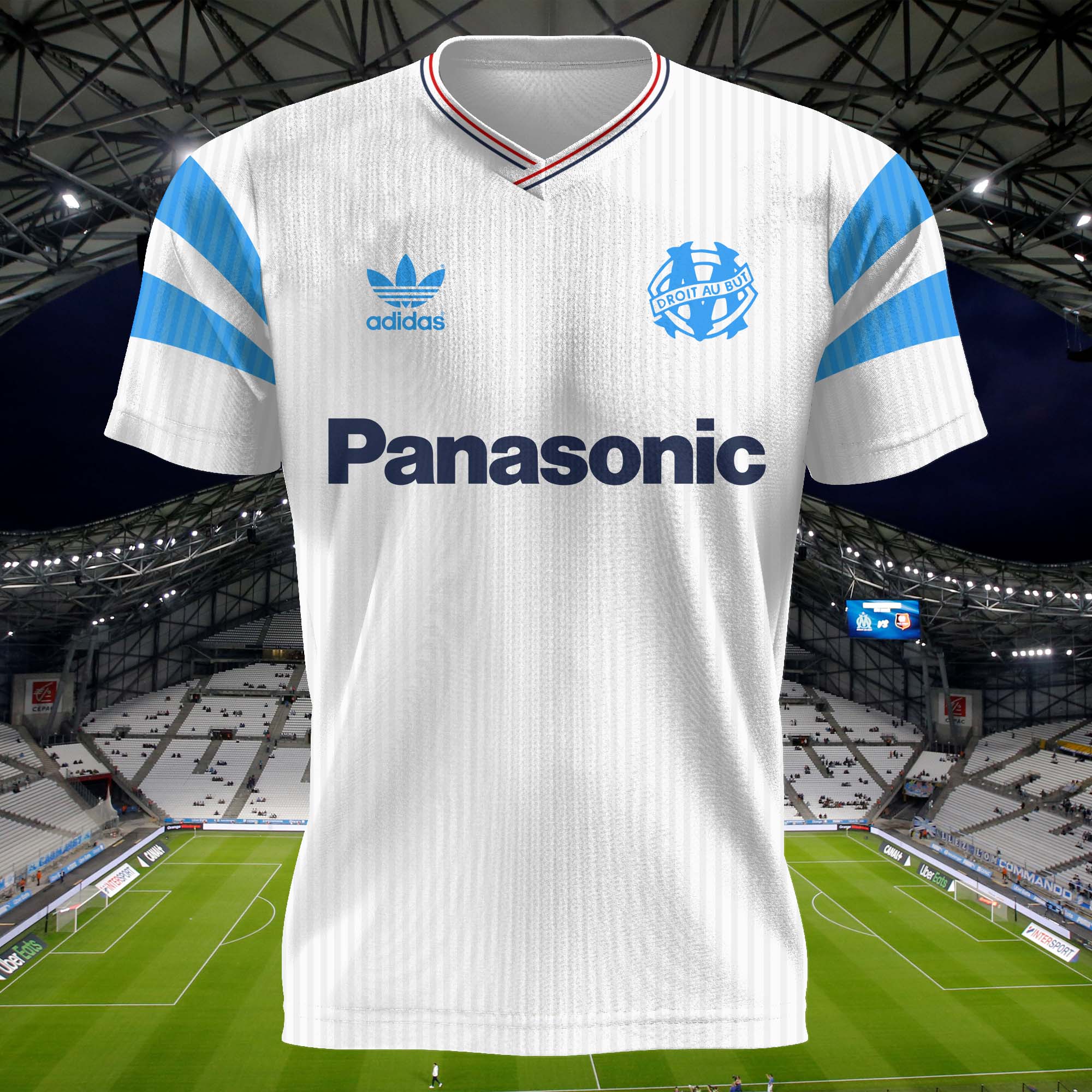 Olympique Marseille 1989-90 Home Kit Retro Shirt PT58162