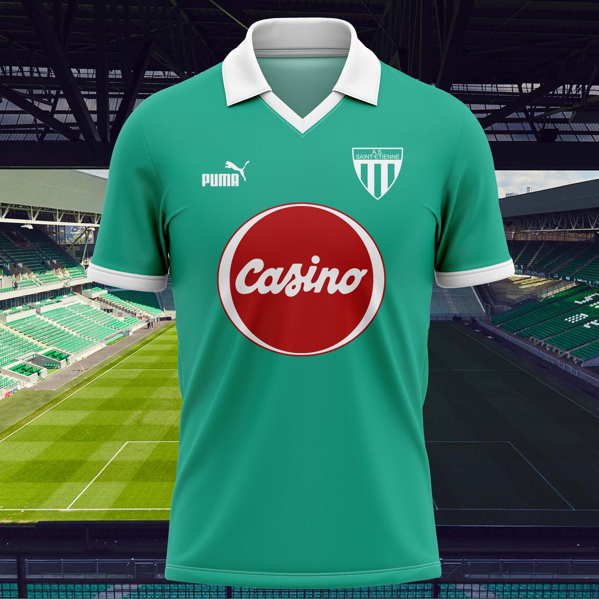 Saint-Étienne 1989-90 Home Kit Retro Shirt PT58165