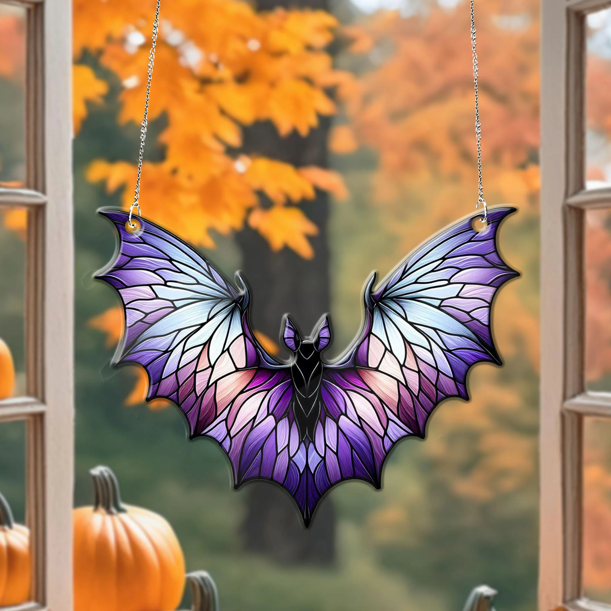 Bat Acrylic Window Hangings, Bat Lovers gift, Spooky Bat Decoration, Gothic Bat Hanging