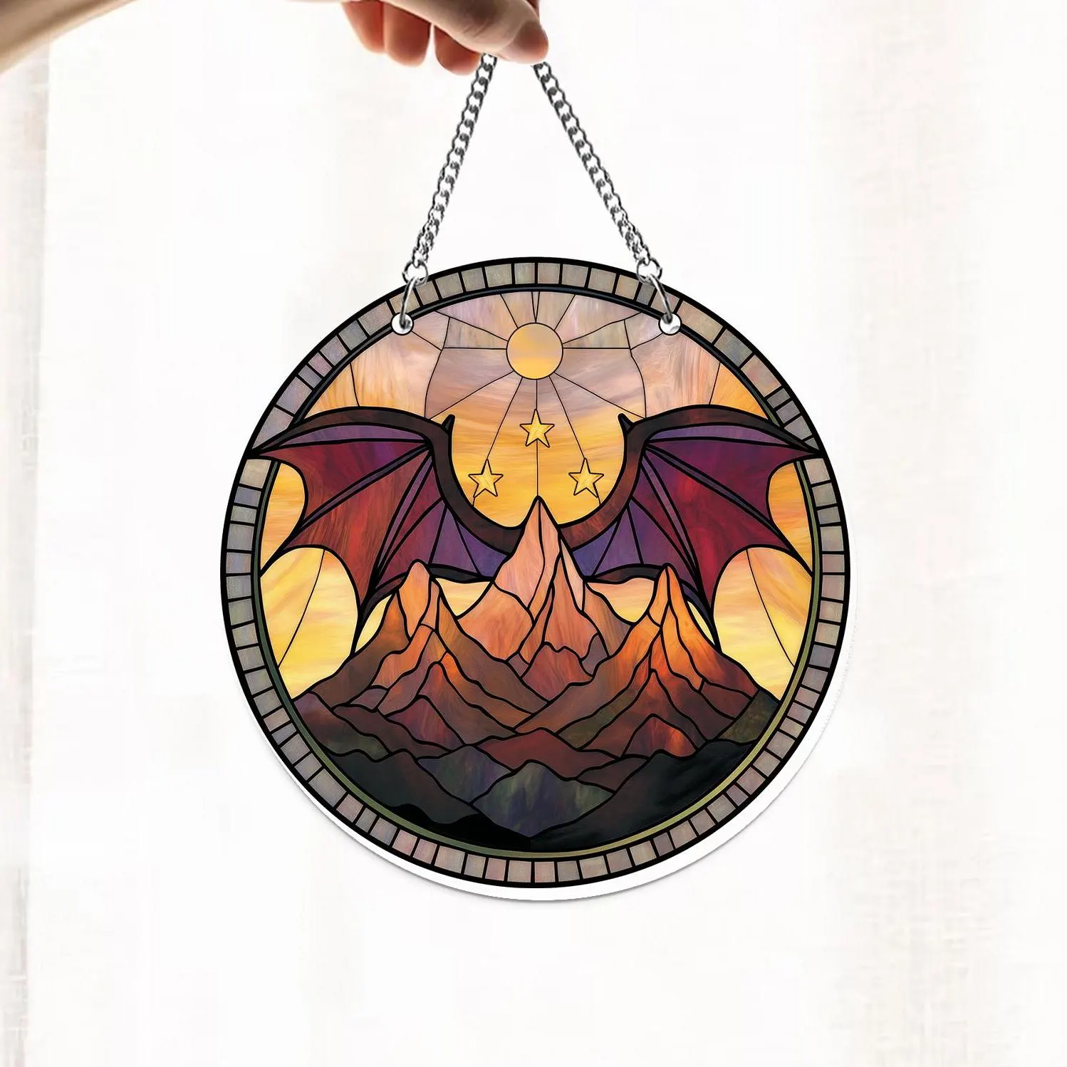 Night Court Suncatcher Ornament, Bat Boys Wings Acrylic Window Hanging