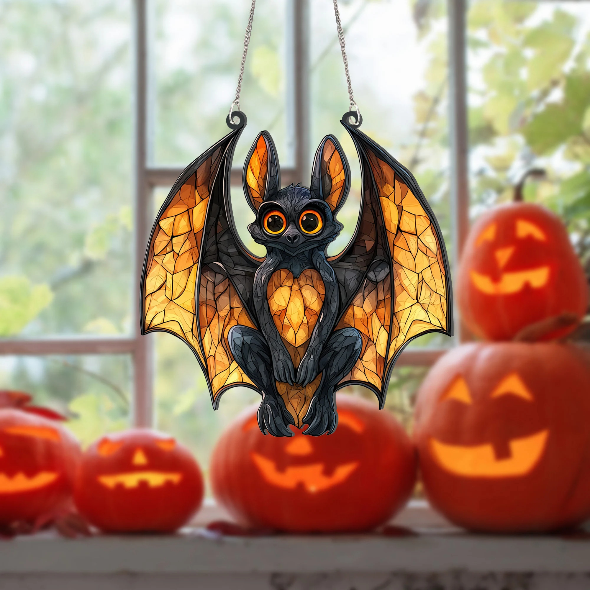 Halloween Decor, Bat Acrylic Window Hangings, Bat Lovers gift