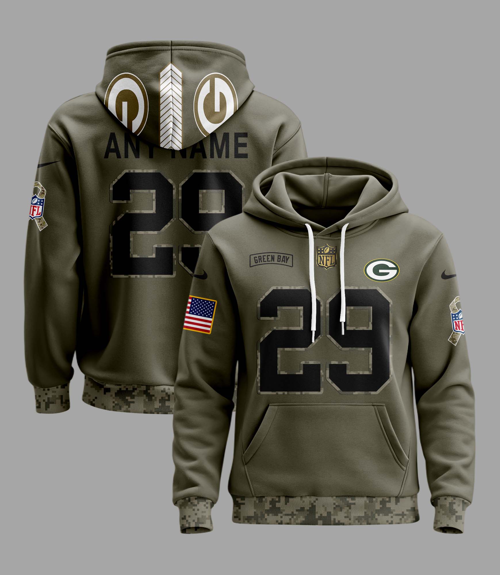 Green Bay Packers Camo Hoodie PT58214