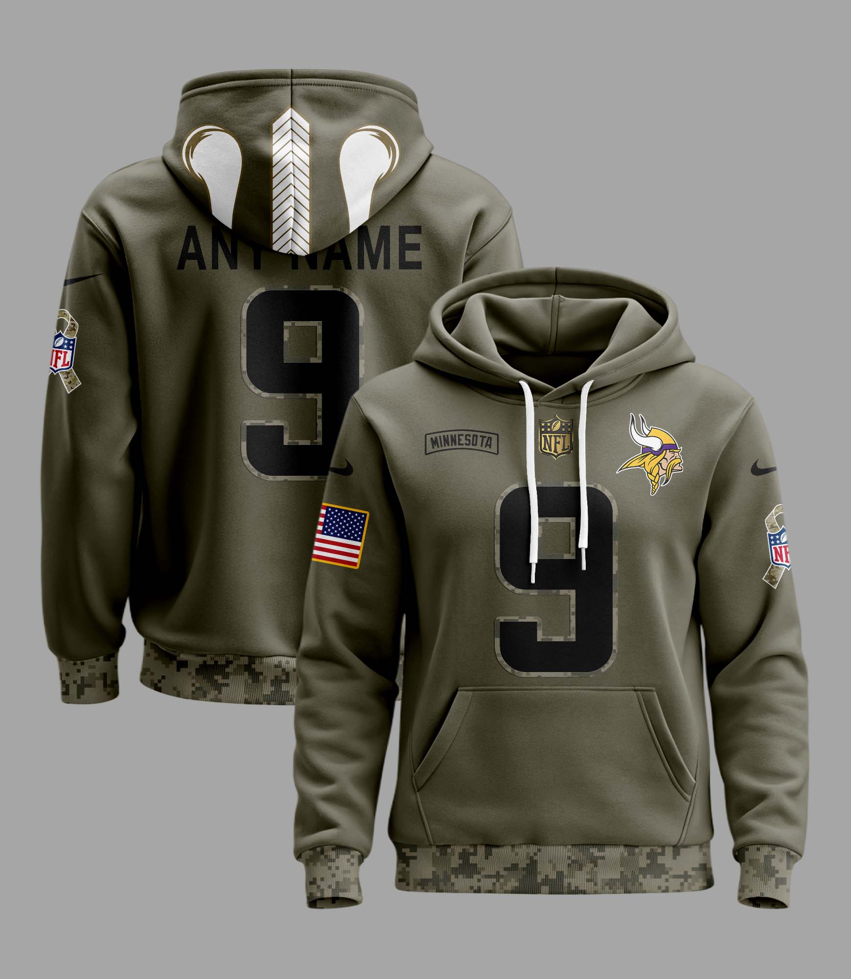 Minnesota Vikings Camo Hoodie PT58216