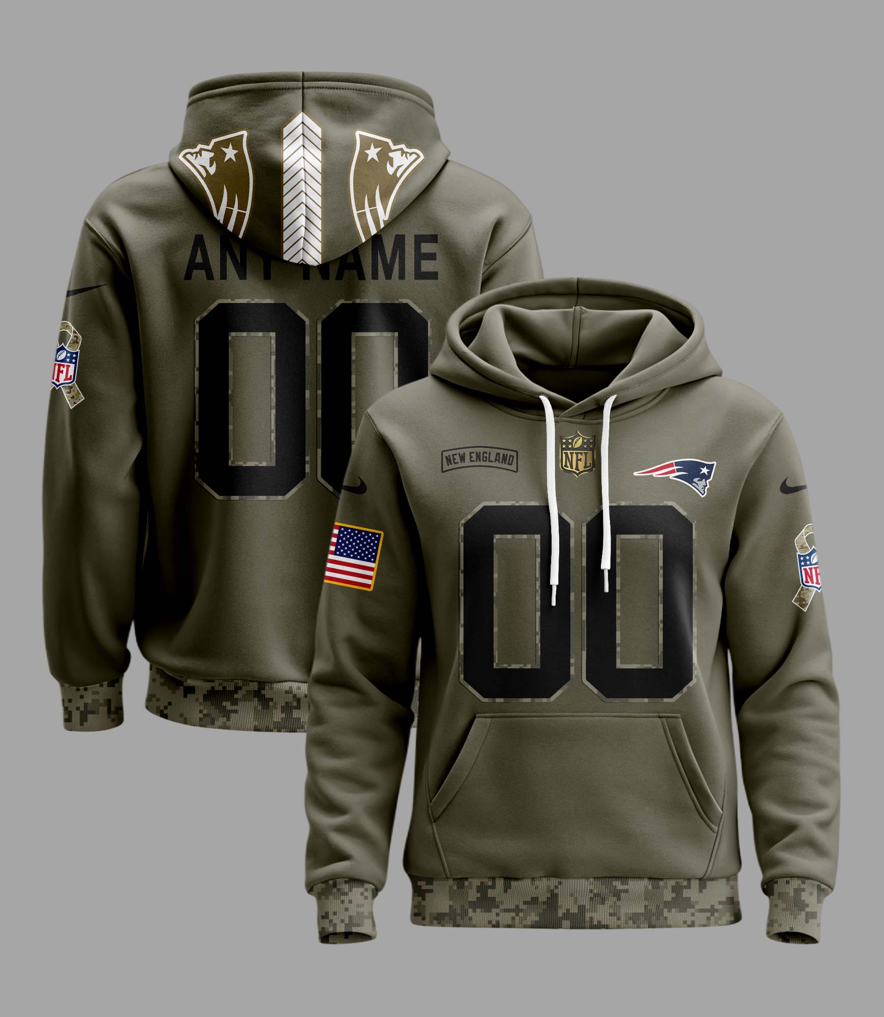 New England Patriots Camo Hoodie PT58217