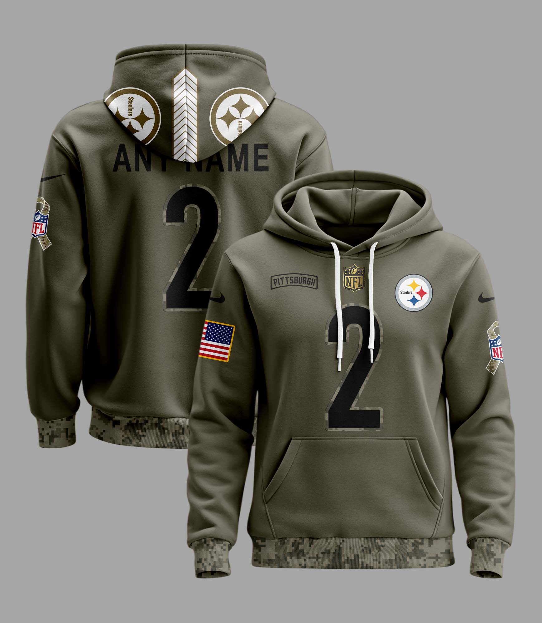 Pittsburgh Steelers Camo Hoodie PT58220