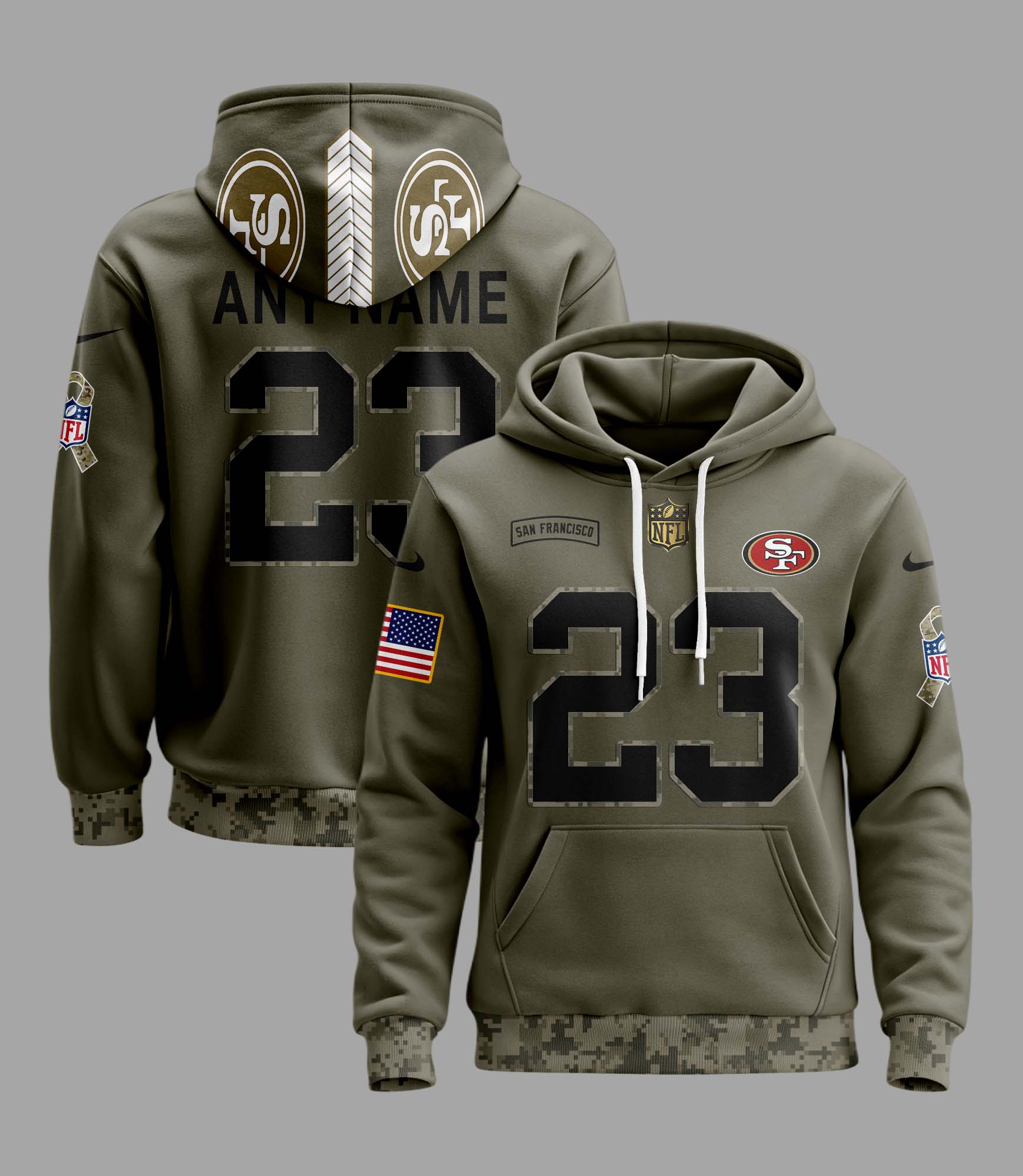 San Francisco 49ers Camo Hoodie PT58221