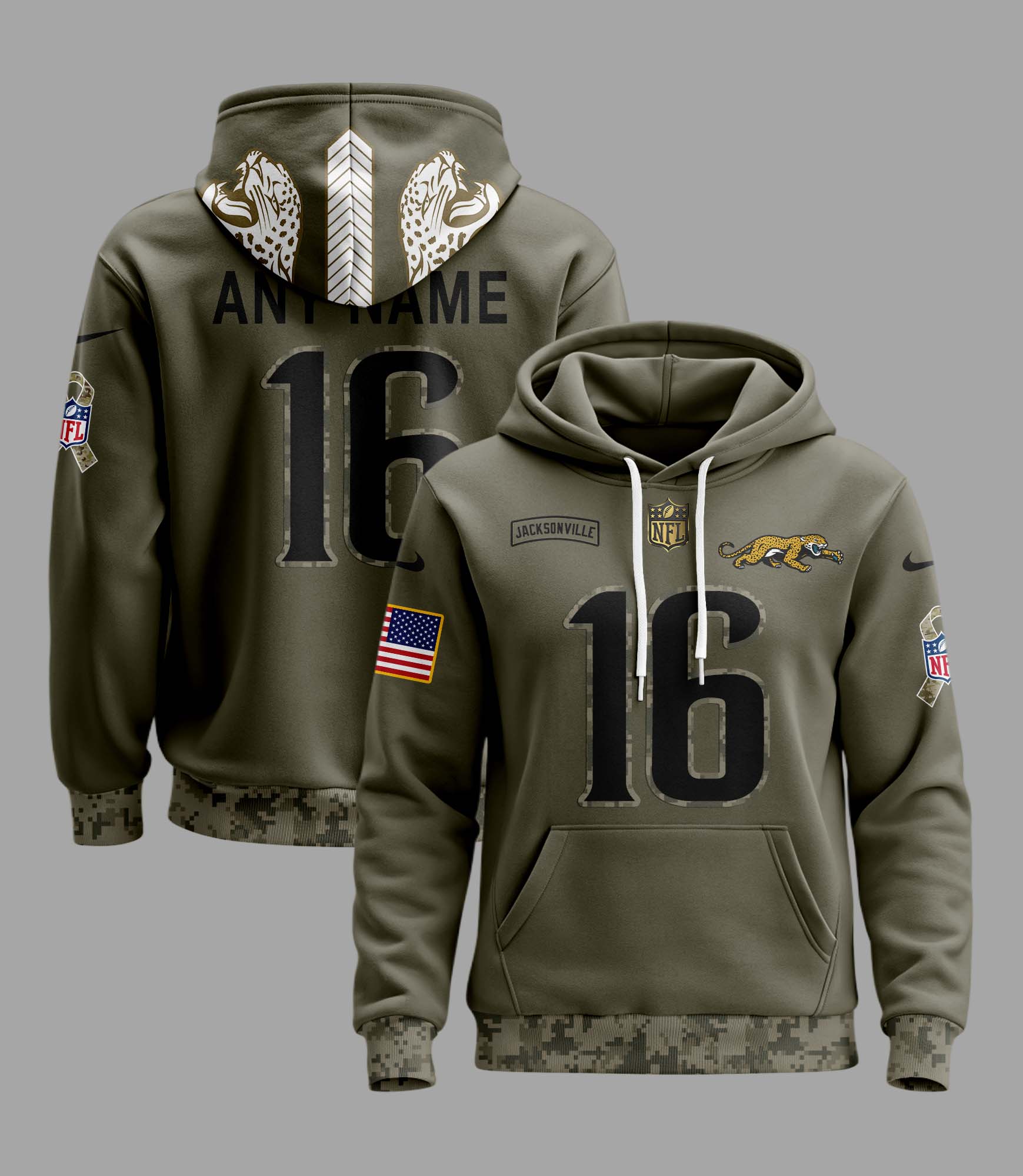 Jacksonville Jaguars Camo Hoodie PT58223