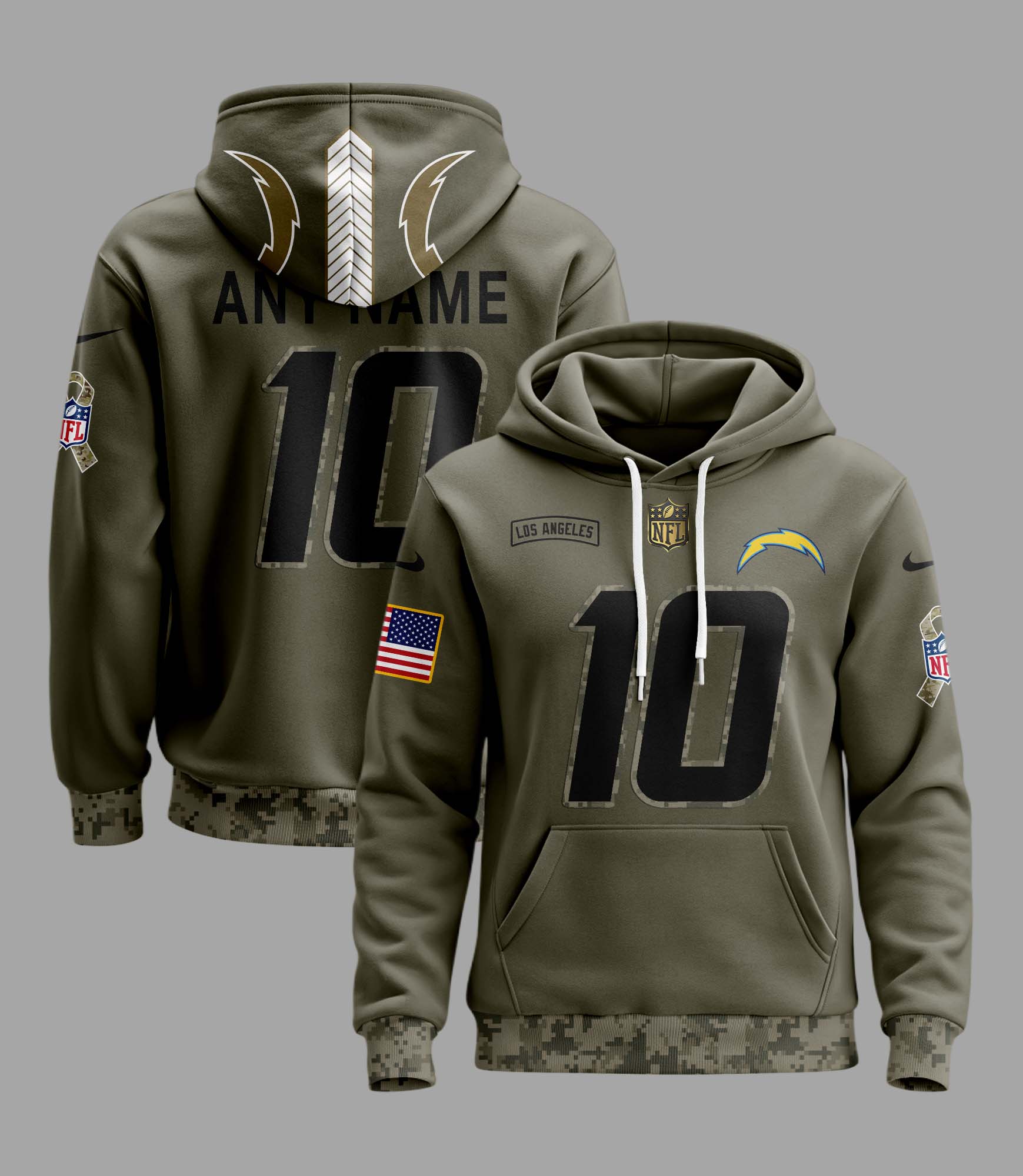 Los Angeles Chargers Camo Hoodie PT58226