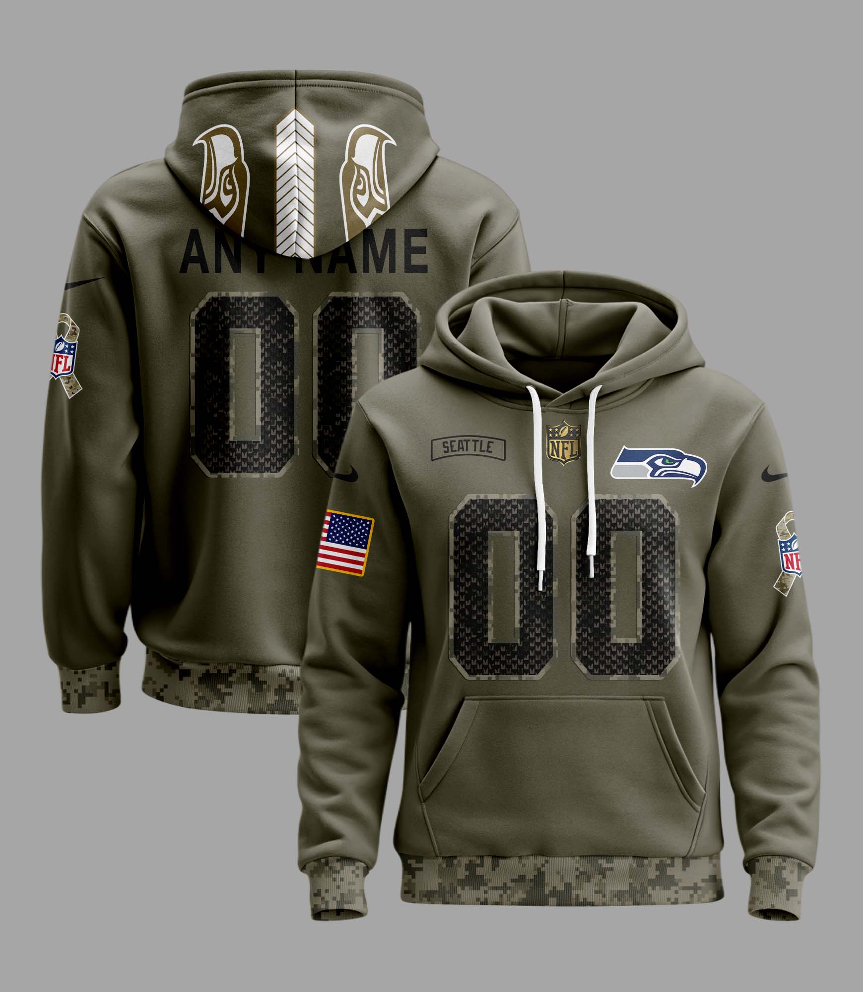 Seattle Seahawks Camo Hoodie PT58231