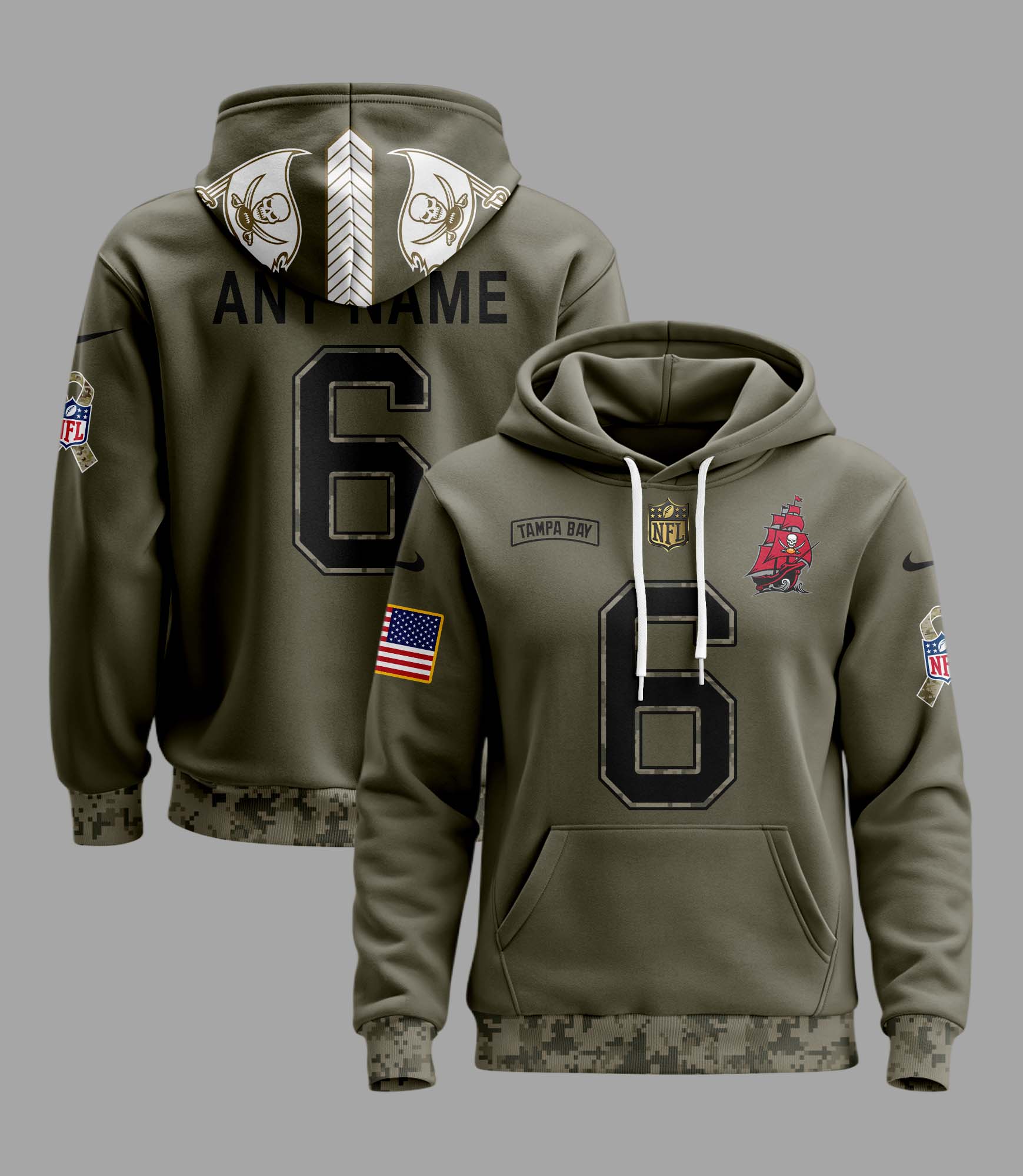 Tampa Bay Buccaneers Camo Hoodie PT58232