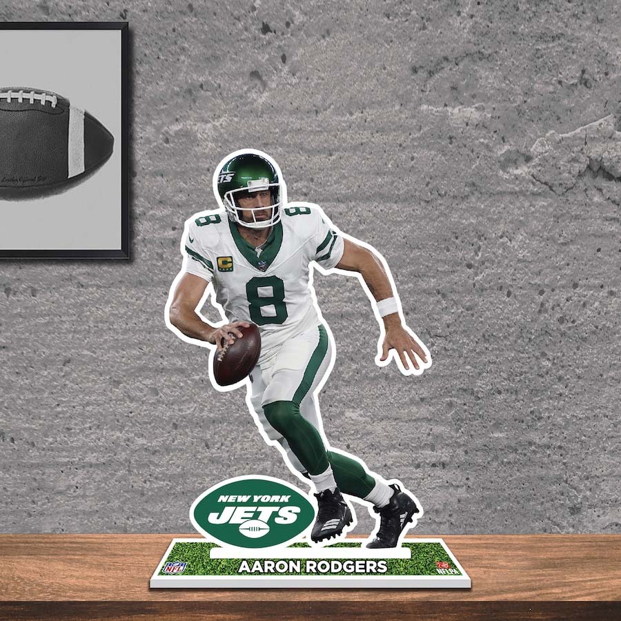 Aaron Rodgers New York Jets 8_ Player Standee Desktop Display PT58401