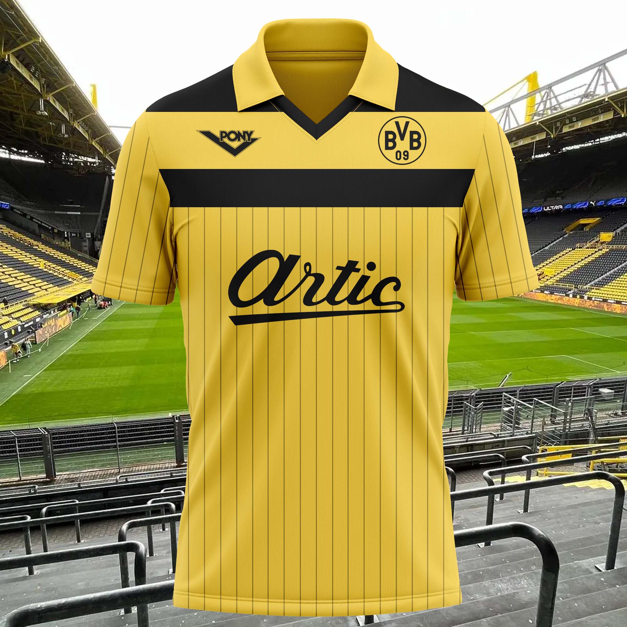 Borussia Dortmund 1983-84 Home Kit Retro Shirt PT58467