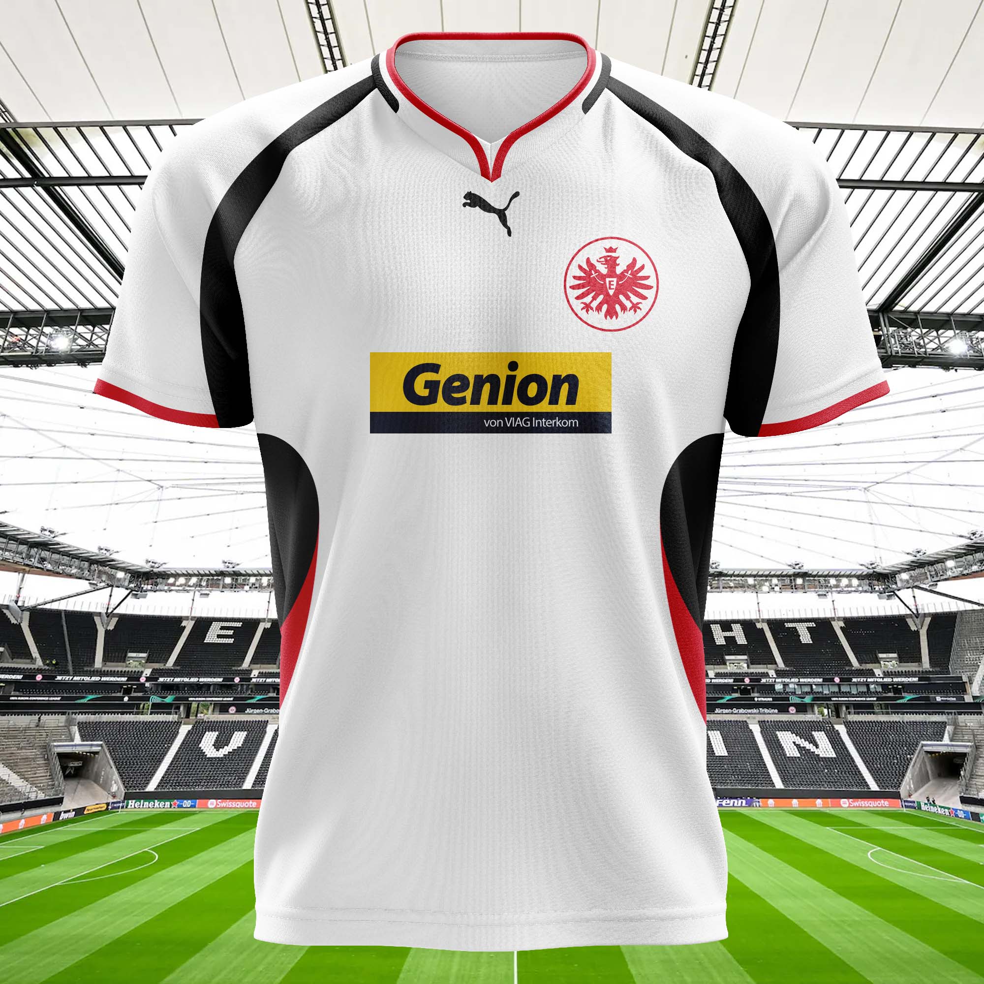 Eintracht Frankfurt 2000-01 Away Kit Retro Shirt PT58578