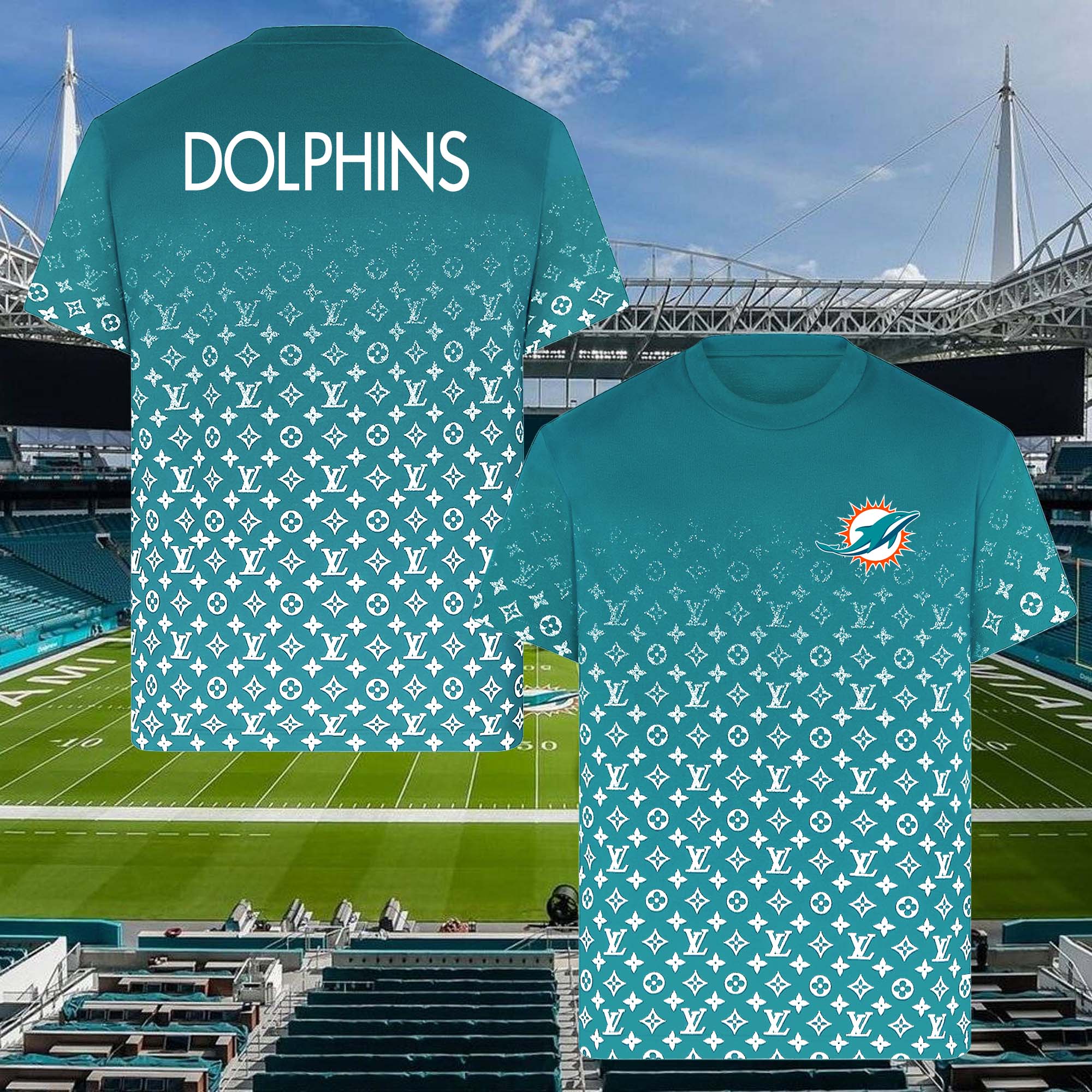 Miami Dolphins NFL Teams Louis Vuitton Shirt PT58644