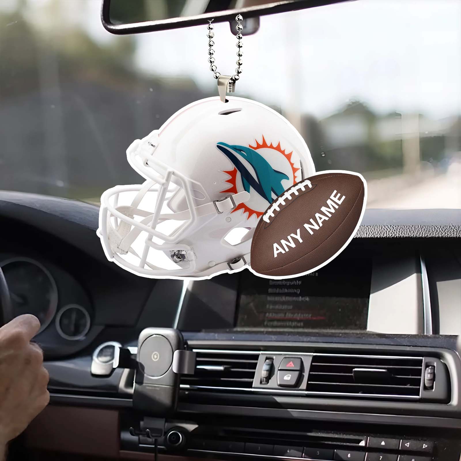 Miami Dolphins Helmet Ornament Hook Decoration PT58609