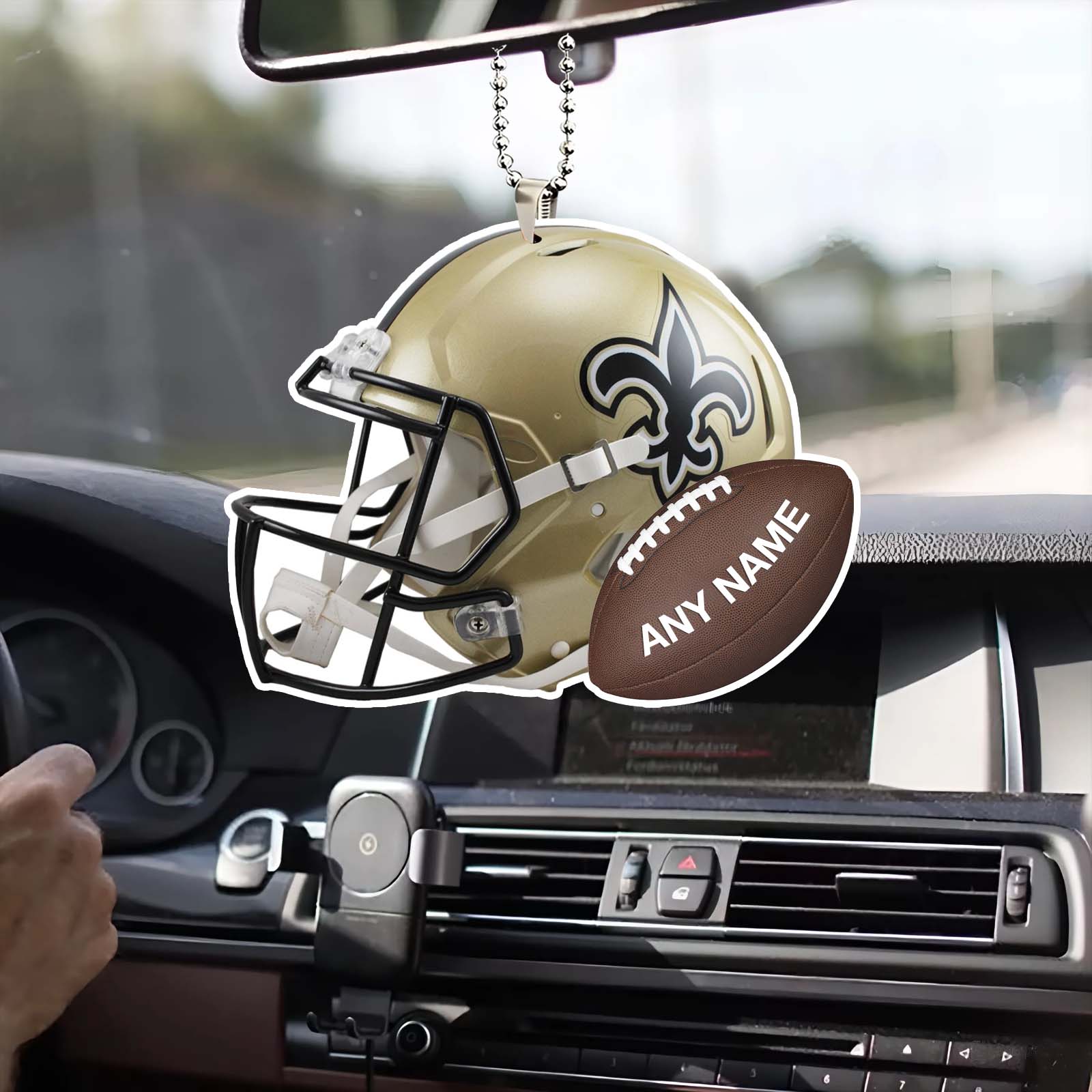 New Orleans Saints Helmet Ornament Hook Decoration PT58612