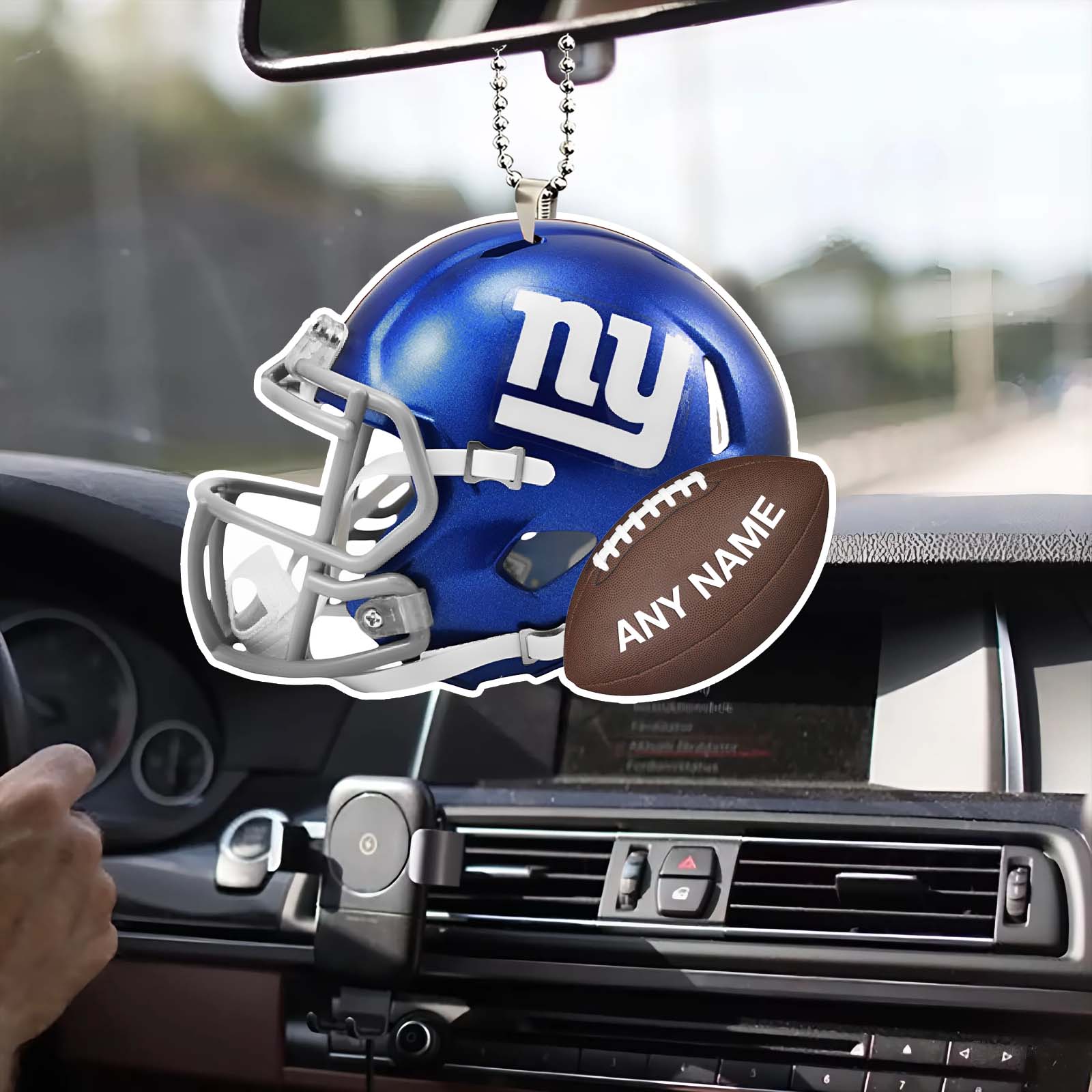 New York Giants Helmet Ornament Hook Decoration PT58613