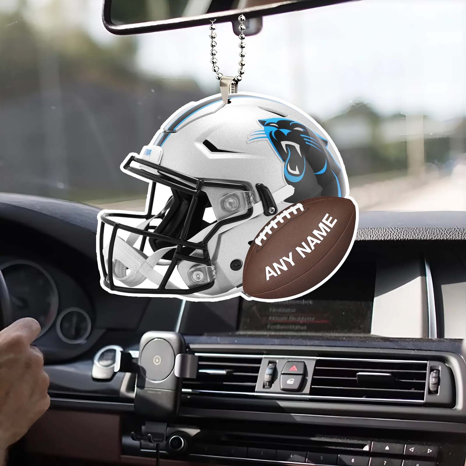 Carolina Panthers Helmet Ornament Hook Decoration PT58594