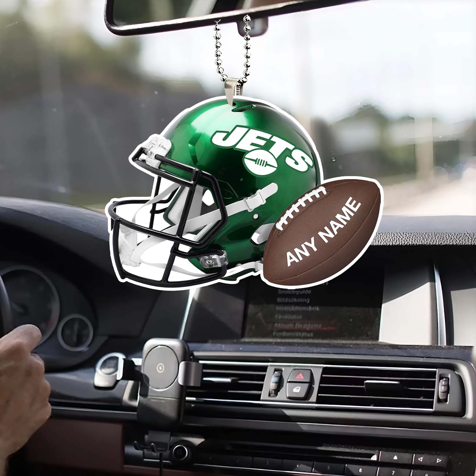 New York Jets Helmet Ornament Hook Decoration PT58614