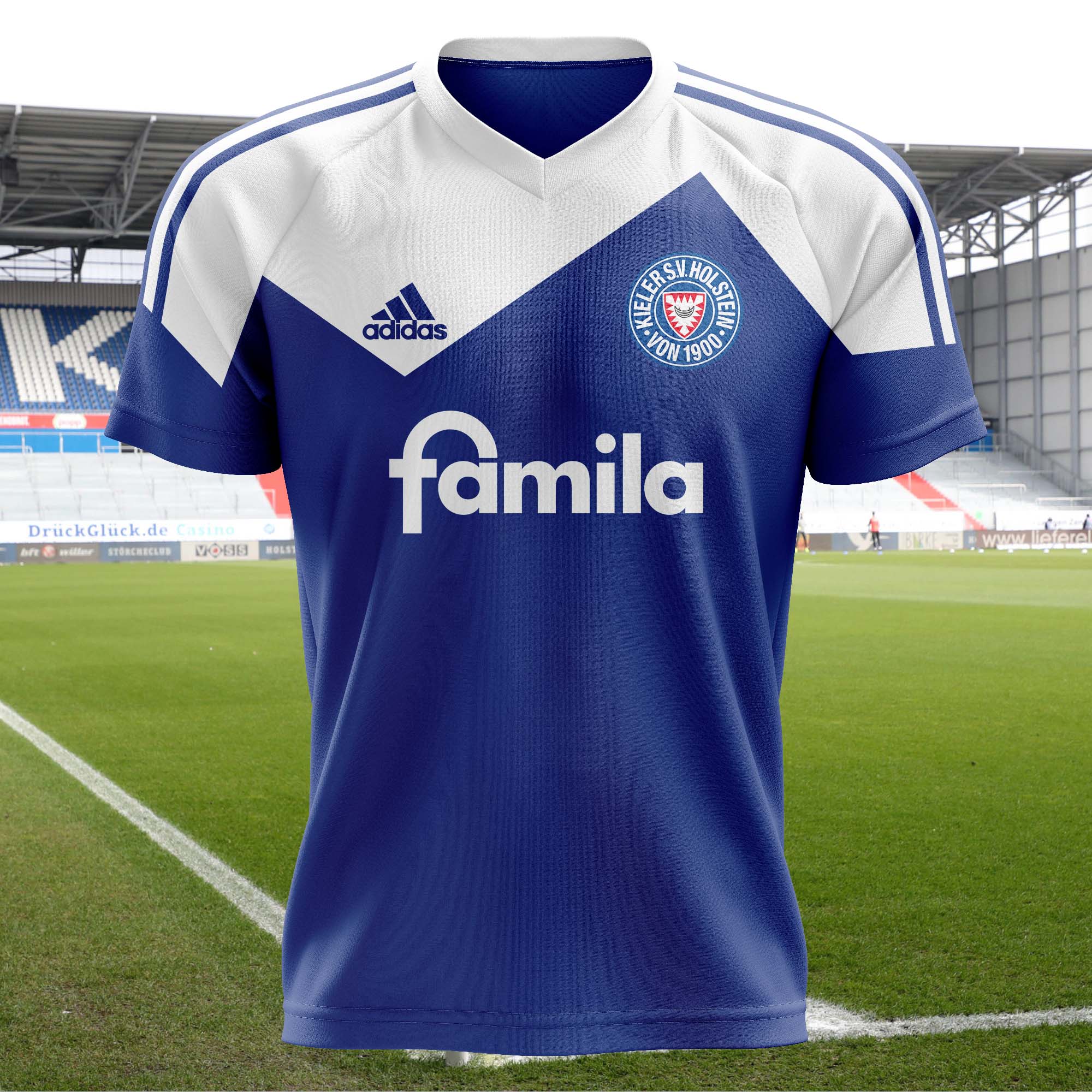 Holstein Kiel 2014-15 Home Kit Retro Shirt PT58814