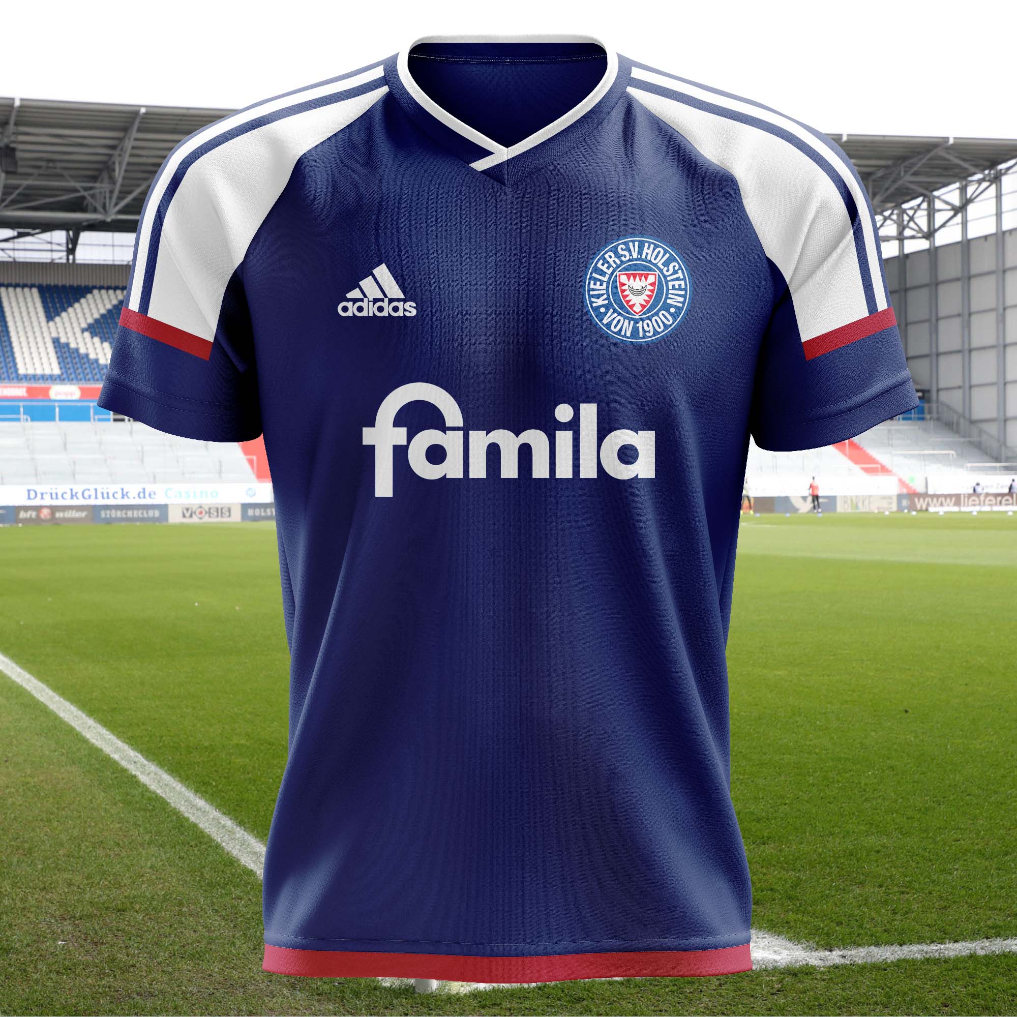 Holstein Kiel 2015-16 Home Kit Retro Shirt PT58815