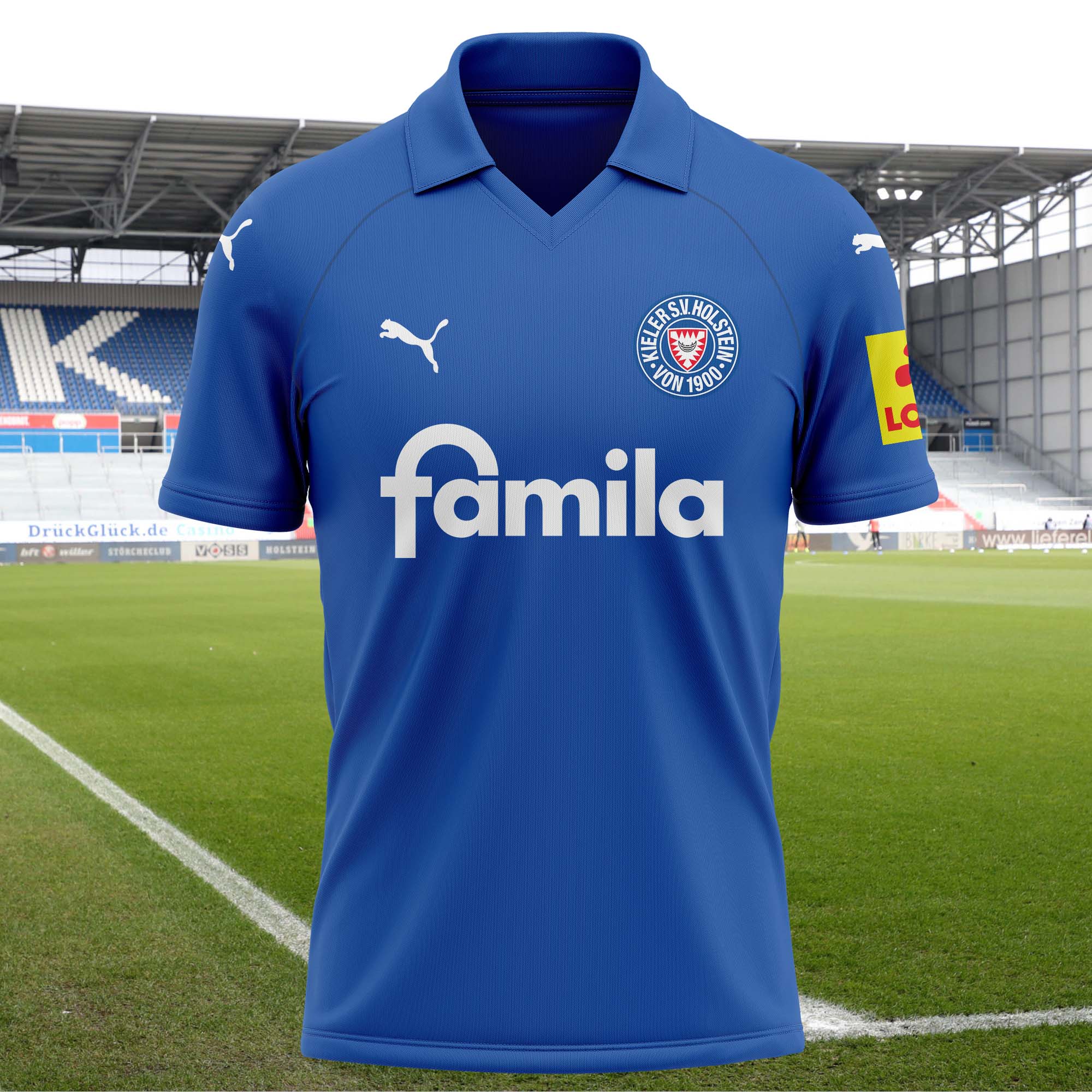 Holstein Kiel 2018-19 Home Kit Retro Shirt PT58816