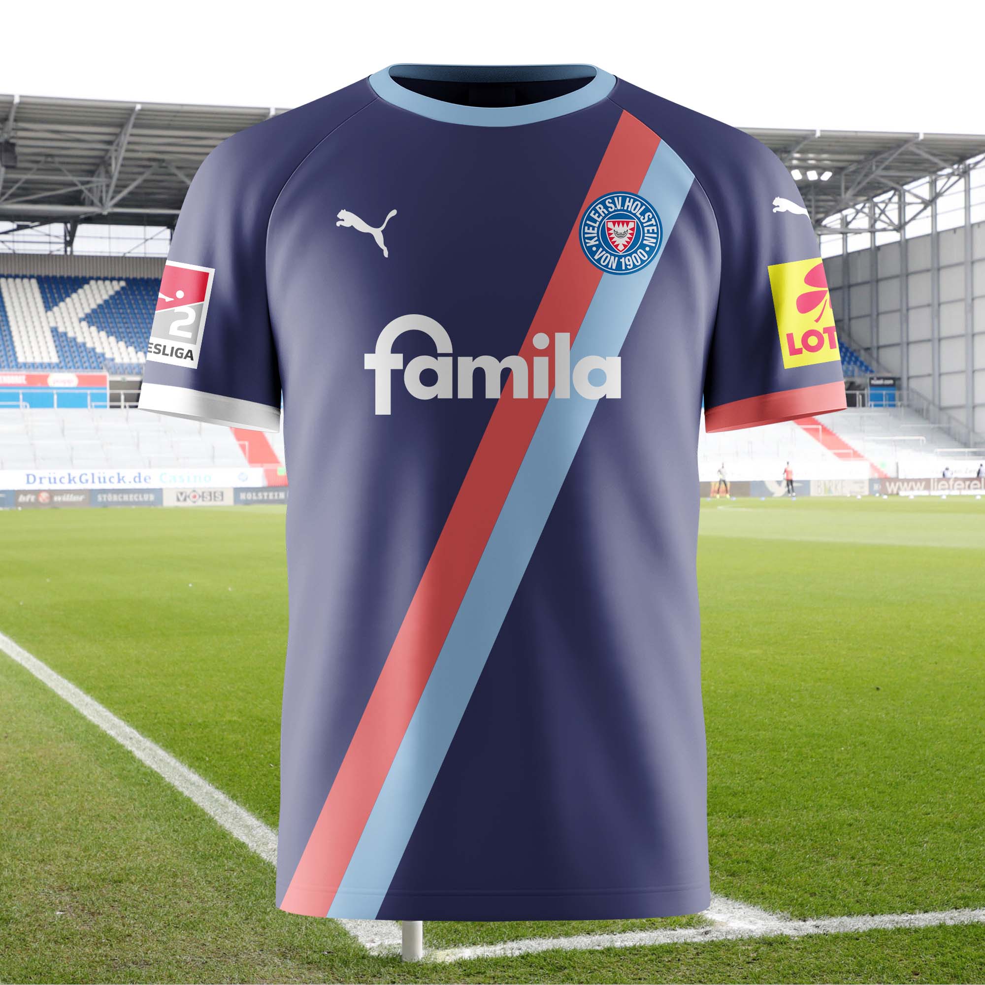 Holstein Kiel 2021-22 Home Kit Retro Shirt PT58817