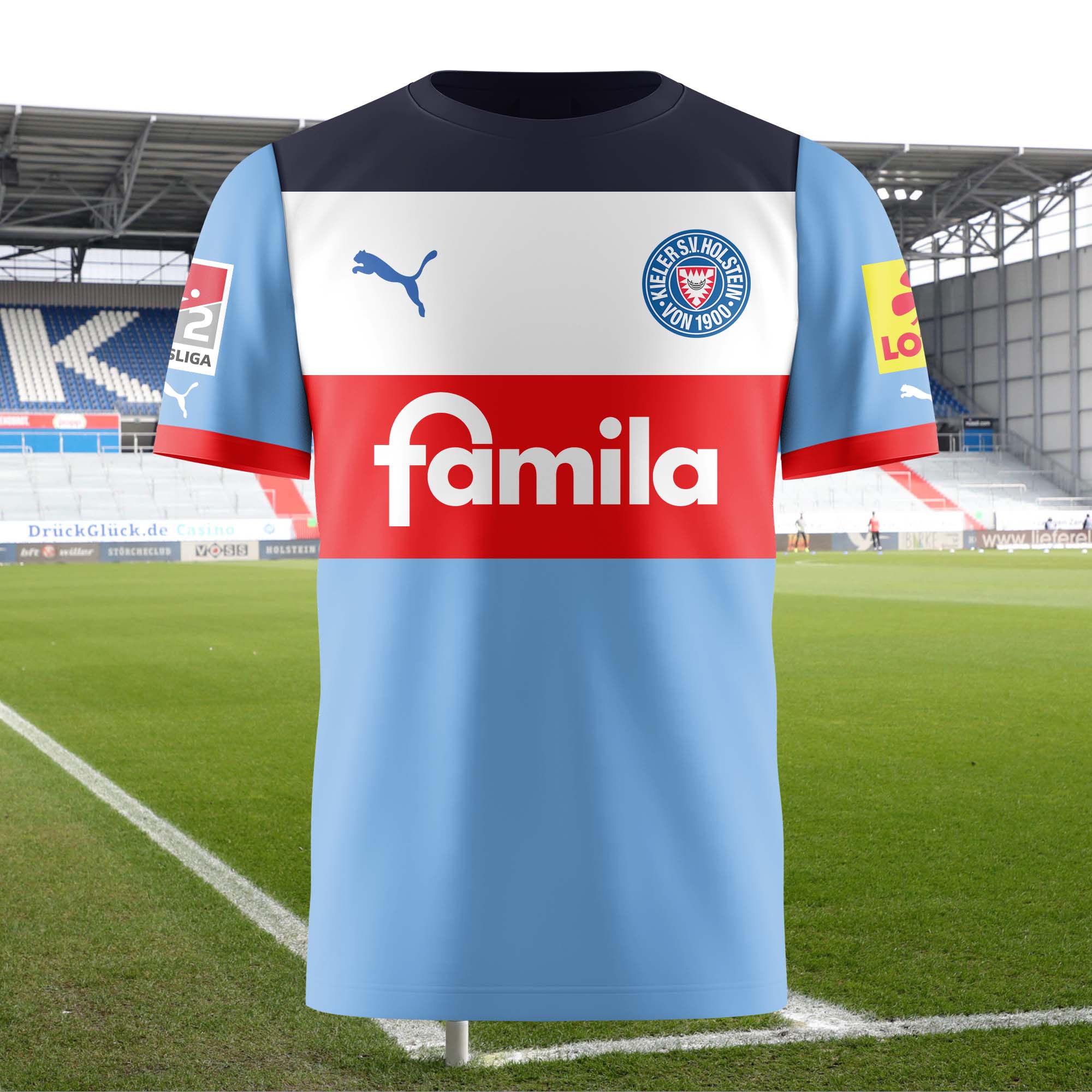 Holstein Kiel 2022-23 Home Kit Retro Shirt PT58819