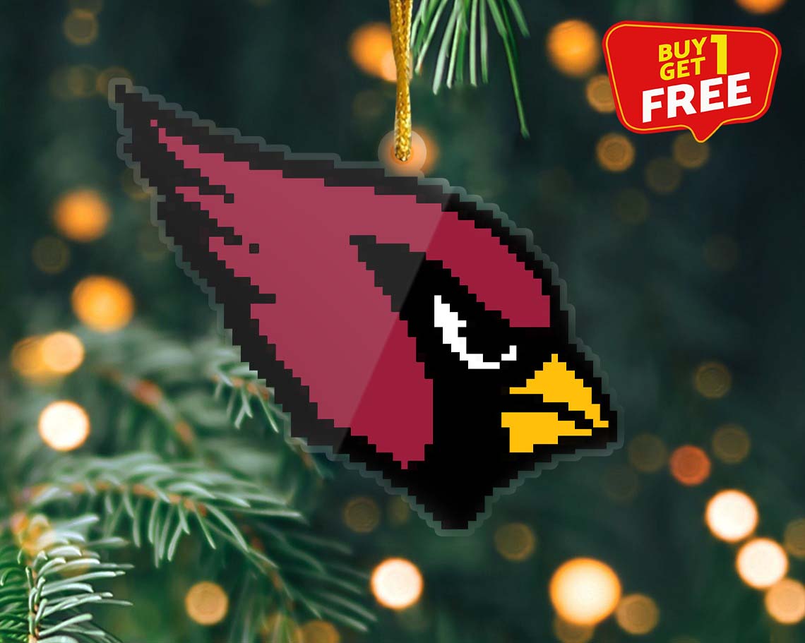 Arizona Cardinals Ornament NFL Logo Pixel PT58885