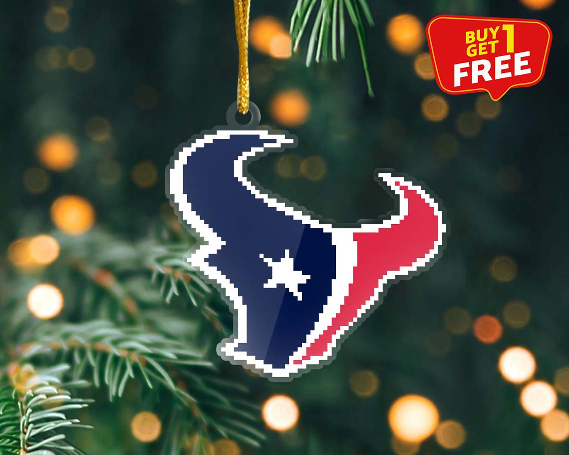 Houston Texans Ornament NFL Logo Pixel PT58897