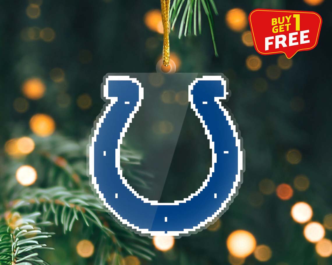 Indianapolis Colts Ornament NFL Logo Pixel PT58898