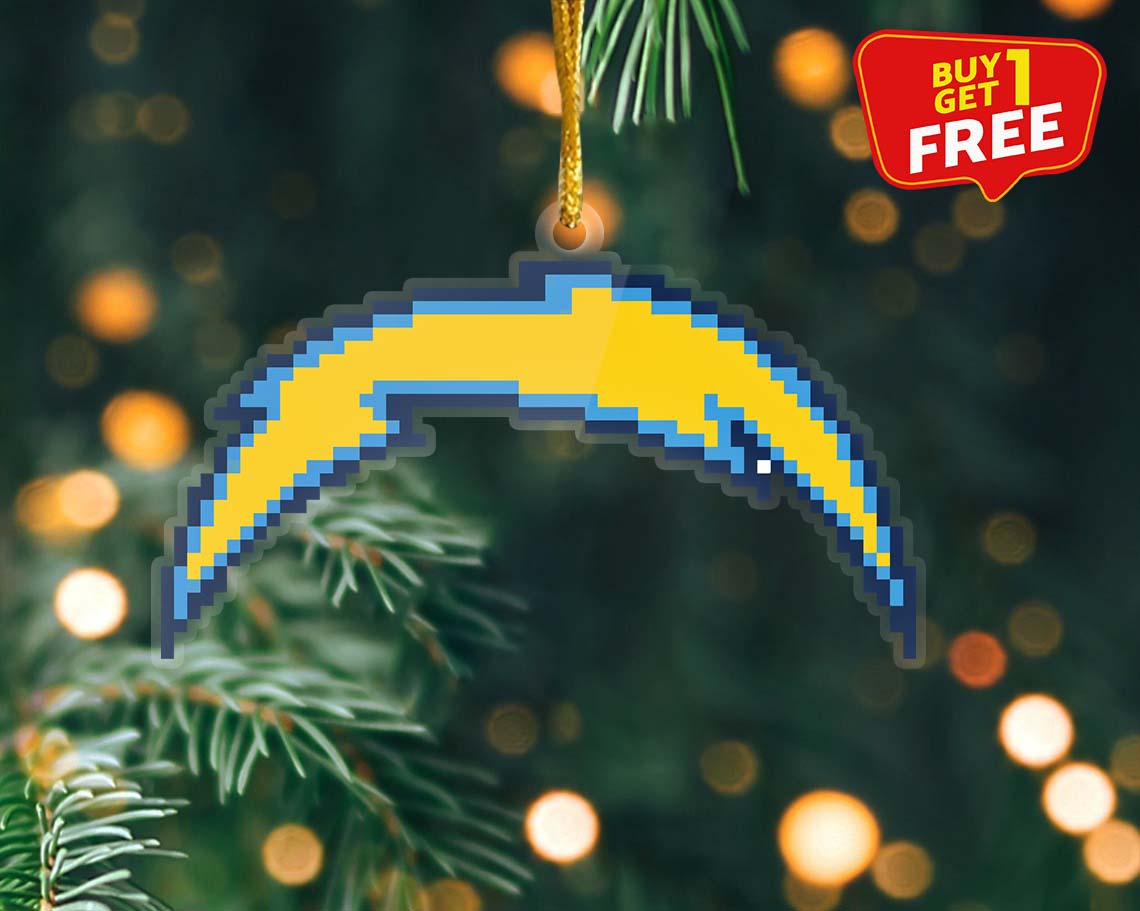 Los Angeles Chargers Ornament NFL Logo Pixel PT58902