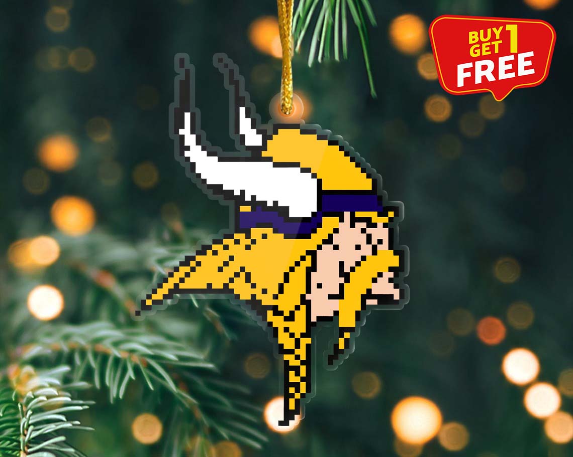 Minnesota Vikings Ornament NFL Logo Pixel PT58905