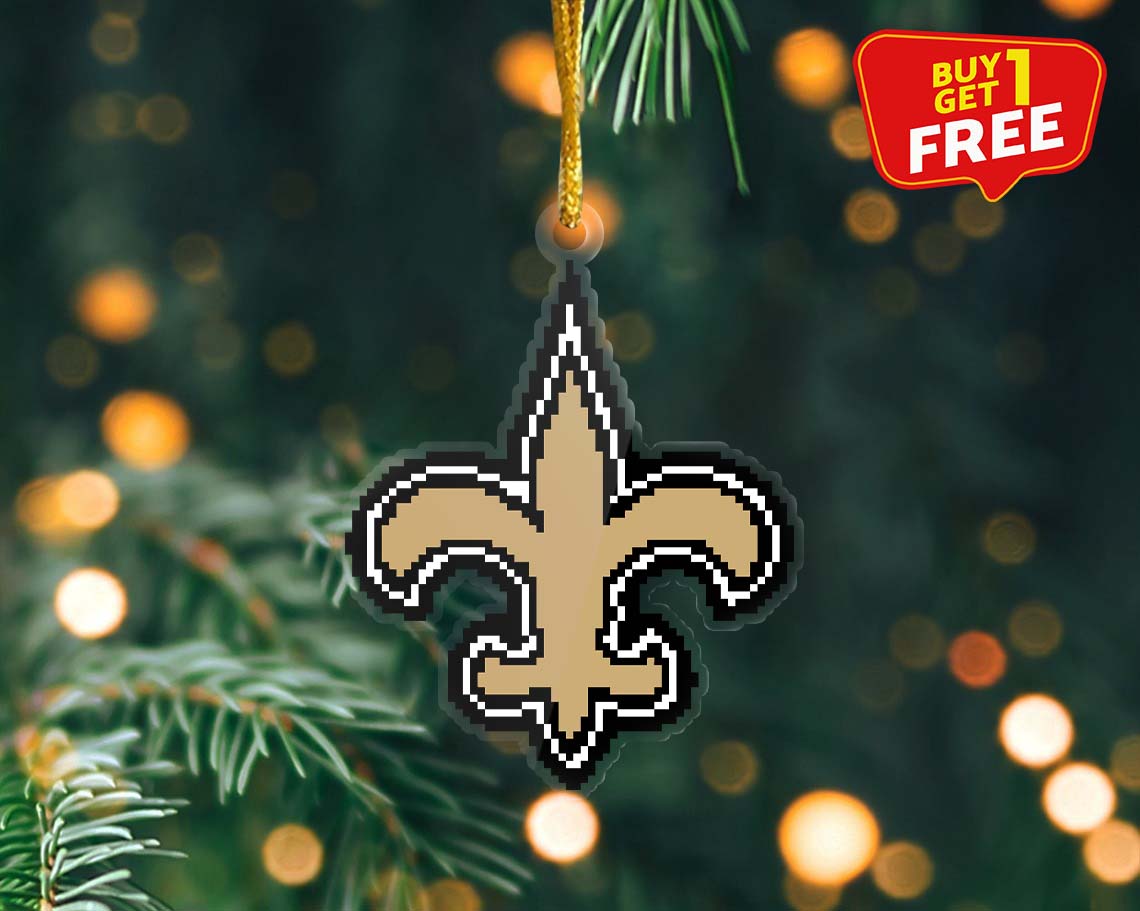 New Orleans Saints Ornament NFL Logo Pixel PT58907