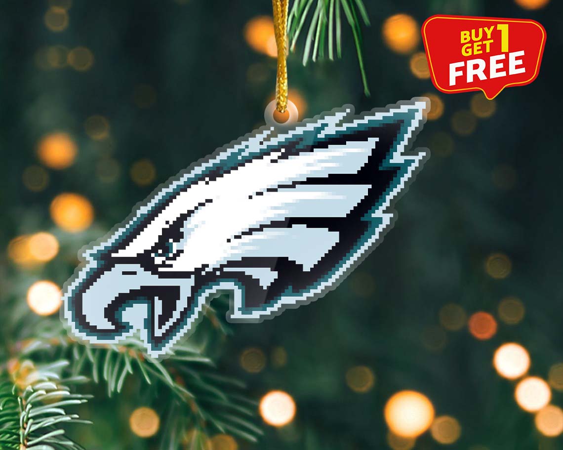 Philadelphia Eagles Ornament NFL Logo Pixel PT58910