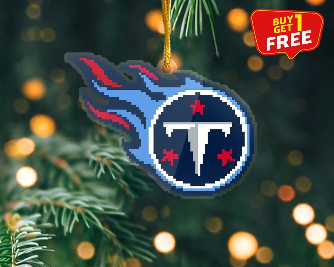 Tennessee Titans Ornament NFL Logo Pixel PT58915