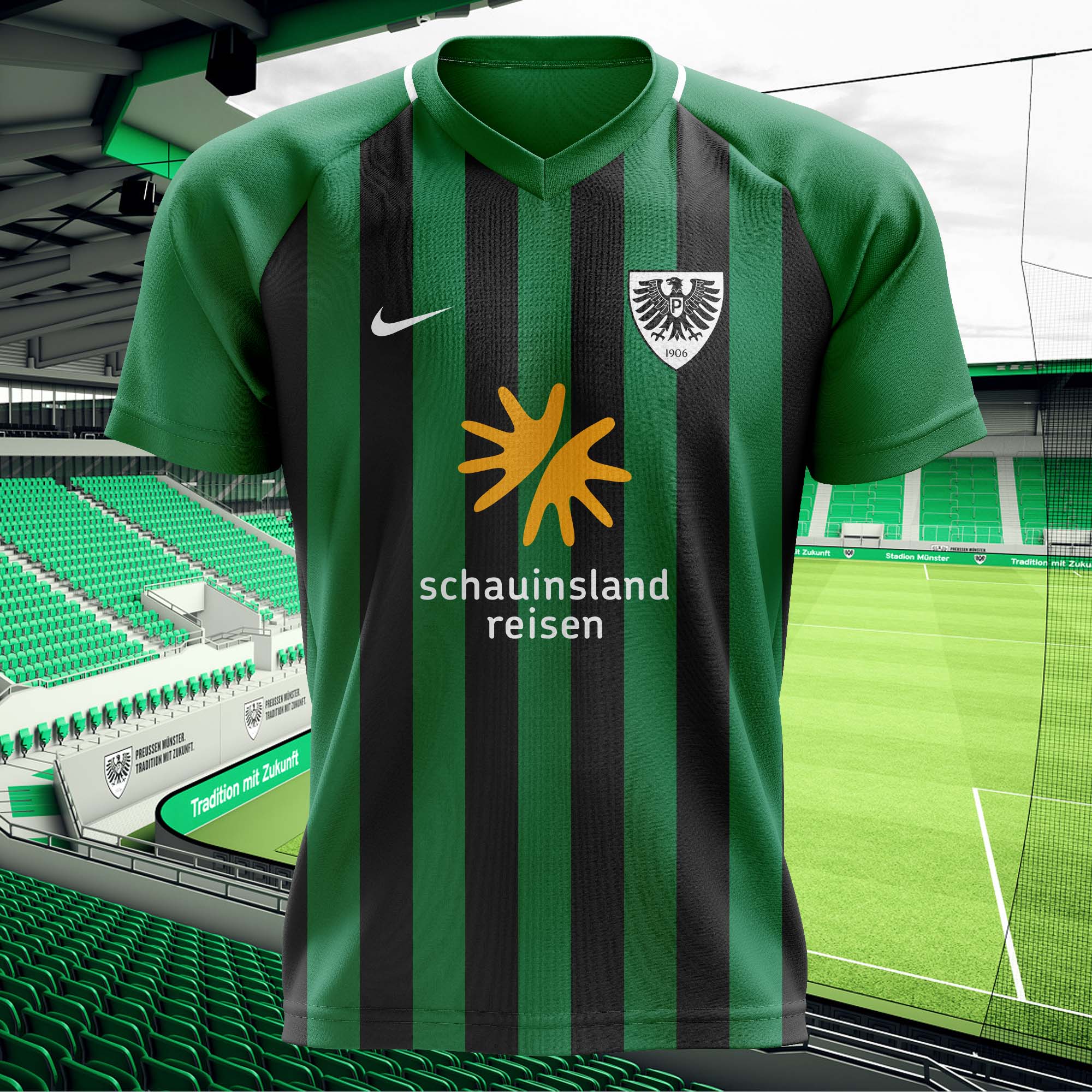 Preußen Münster 2018-19 Home Kit Retro Shirt PT58958