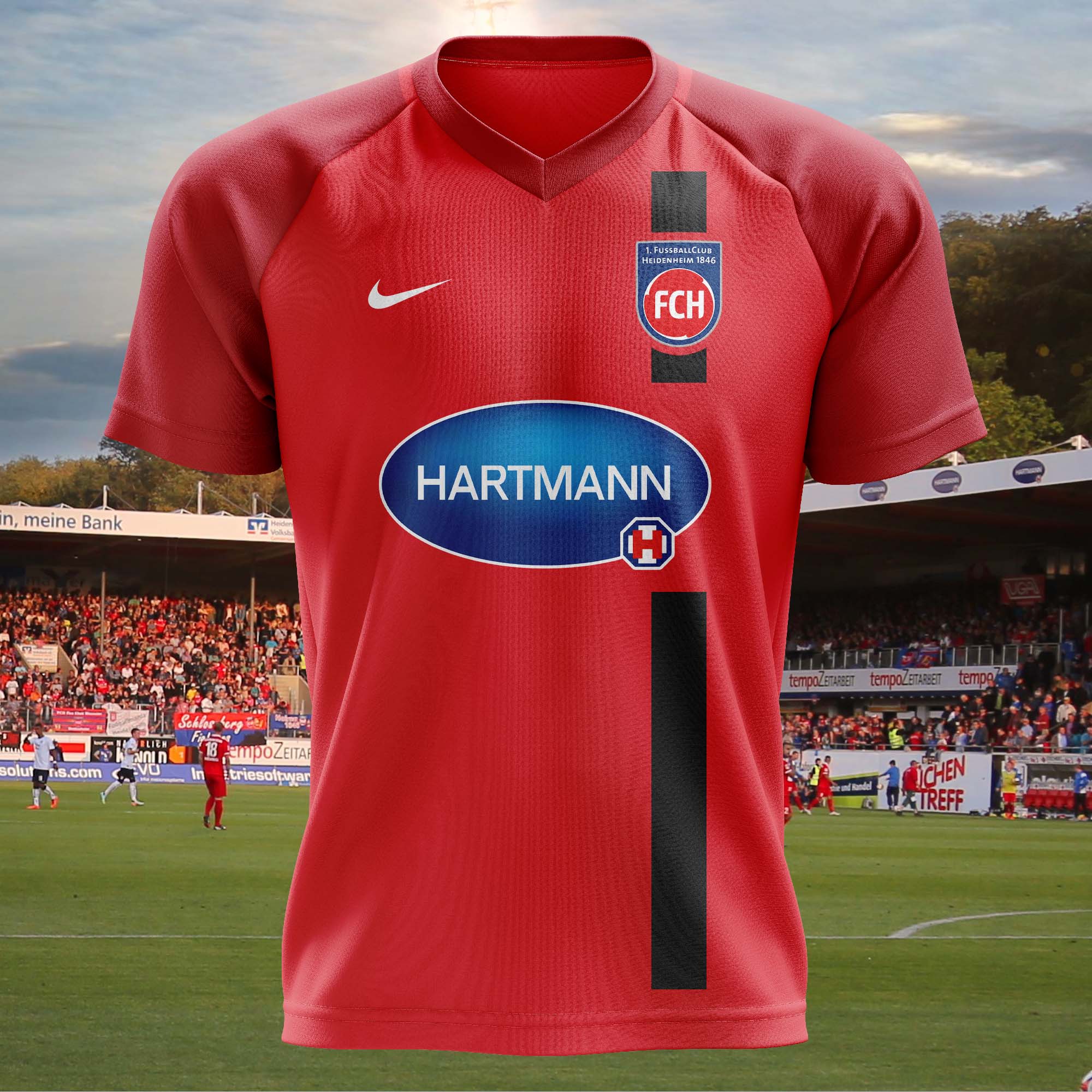 1. FC Heidenheim 2017-18 Home Kit Retro Shirt PT58963